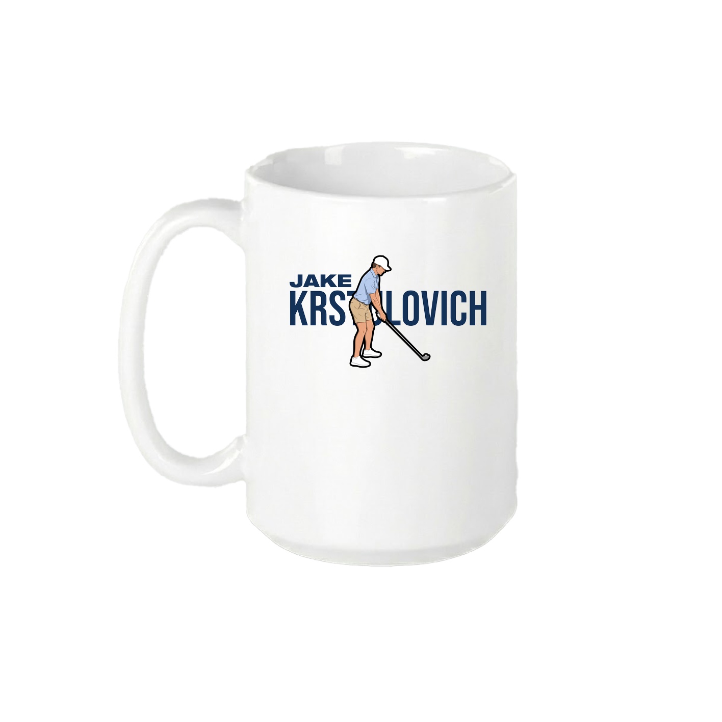 15oz Coffee Mug — Player Name in White