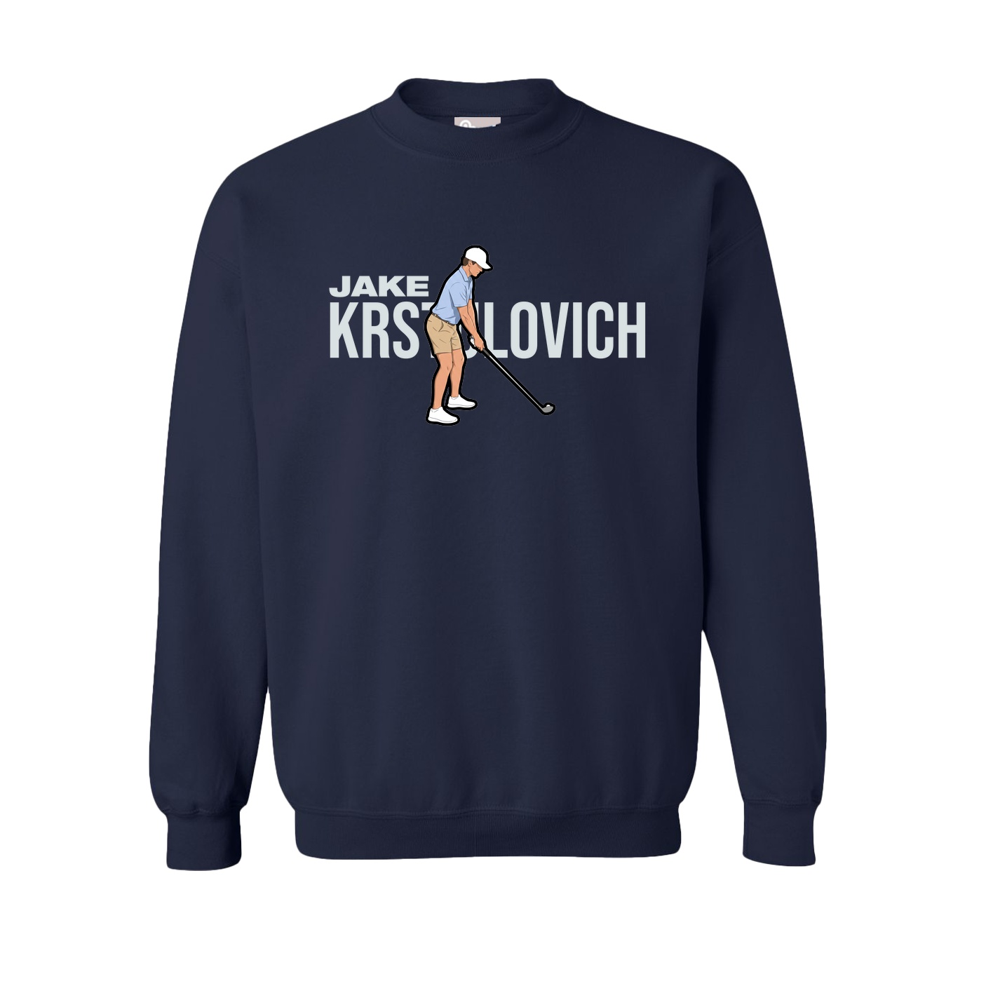 Fleece Crew — Player Name in Navy