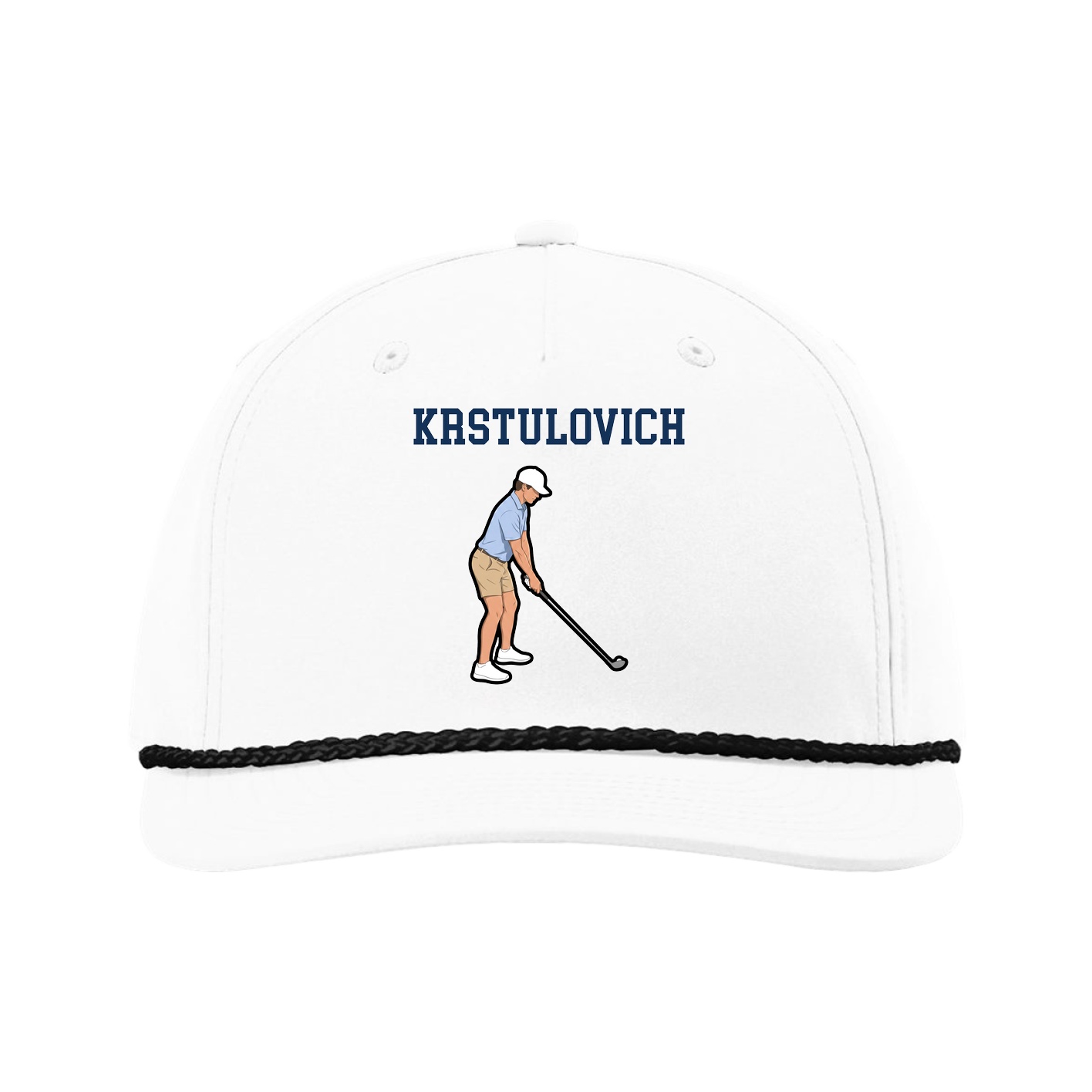 Five-Panel Classic Rope Cap — Shirsey in White