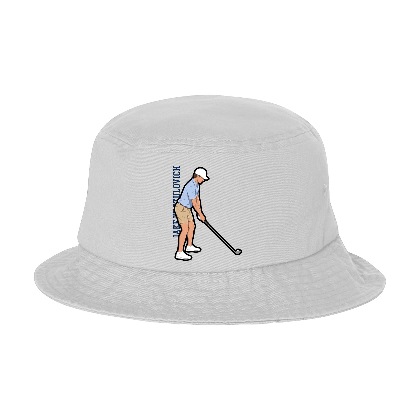 Bucket Cap — Name Vertical in White