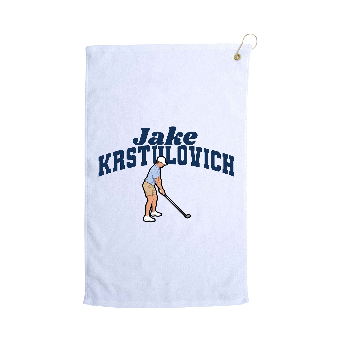 Golf Towel — Signature Arch in White