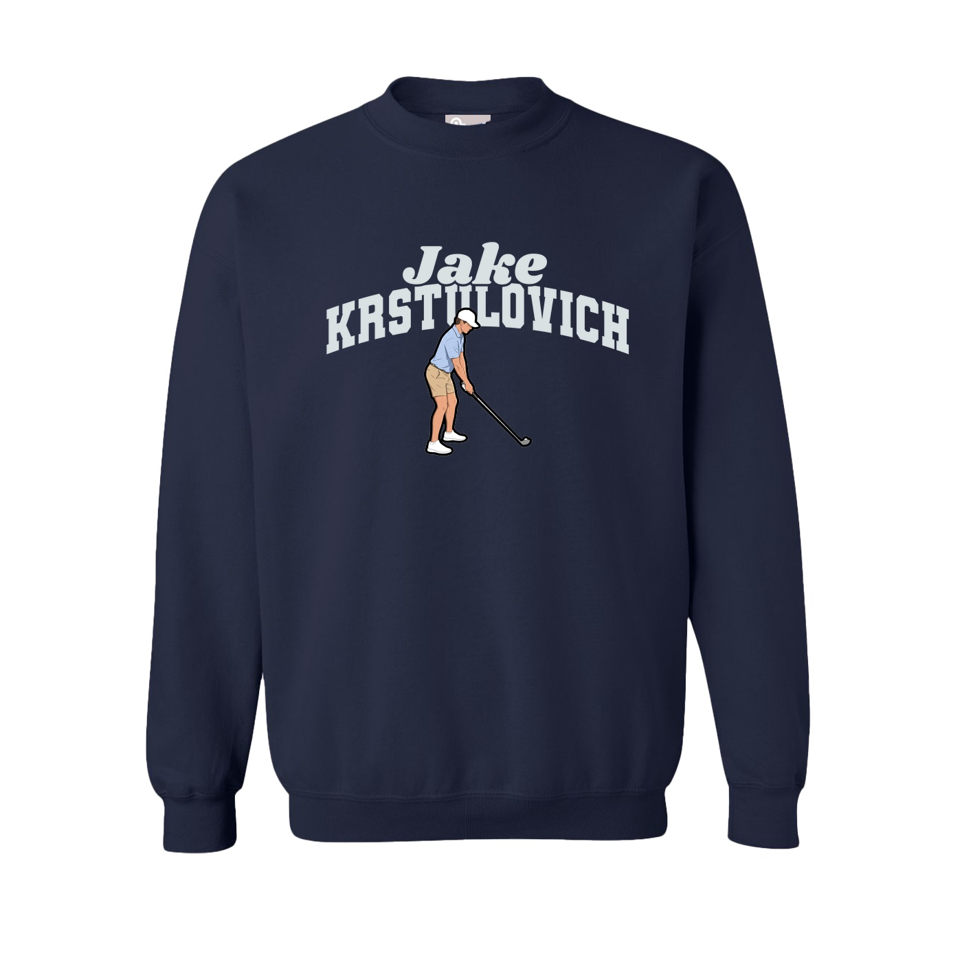 Fleece Crew — Signature Arch in Navy