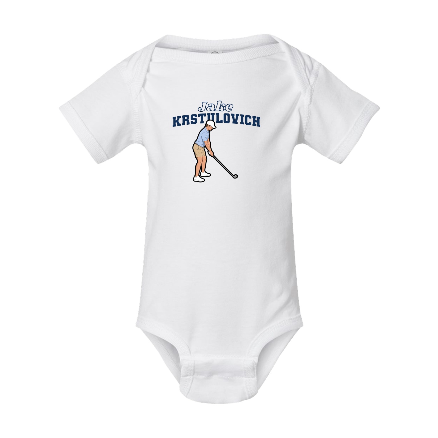 Baby Onesie — Name Arch in White