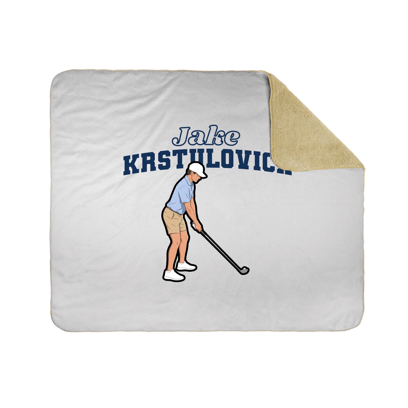 Throw Blanket — Name Arch in White