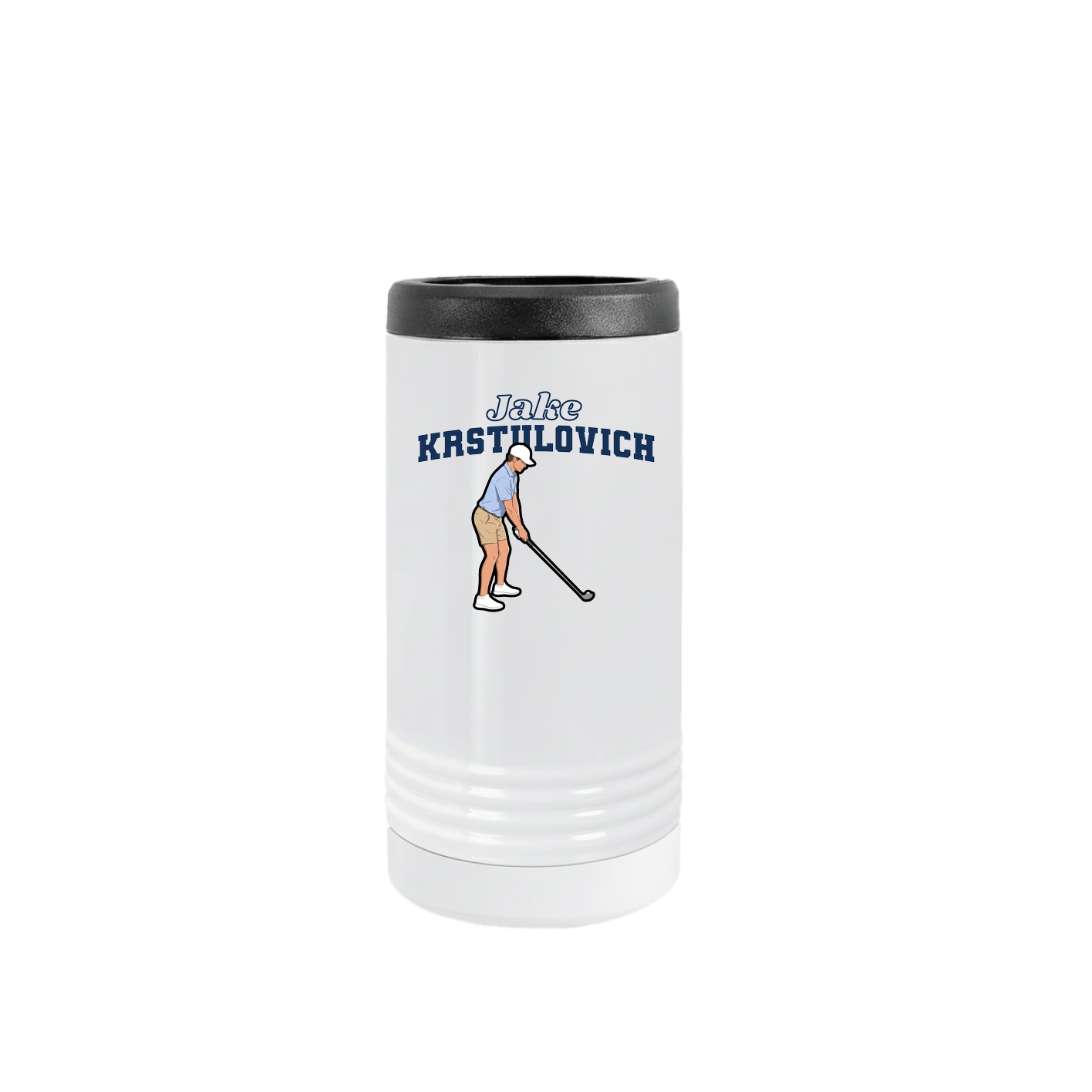 Slim Beverage Holder — Name Arch in White