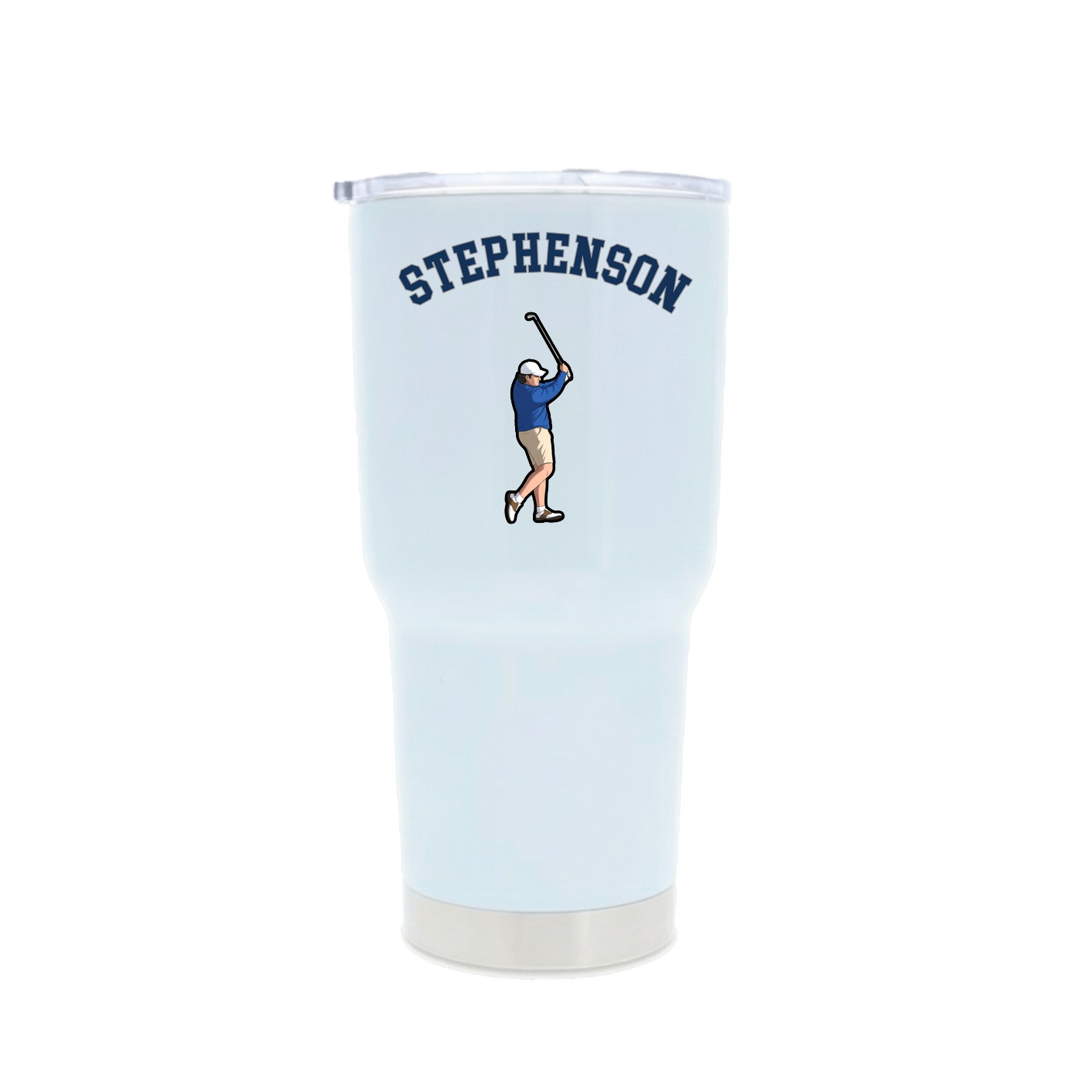 30oz Stainless Steel Tumbler — Shirsey Arch in White