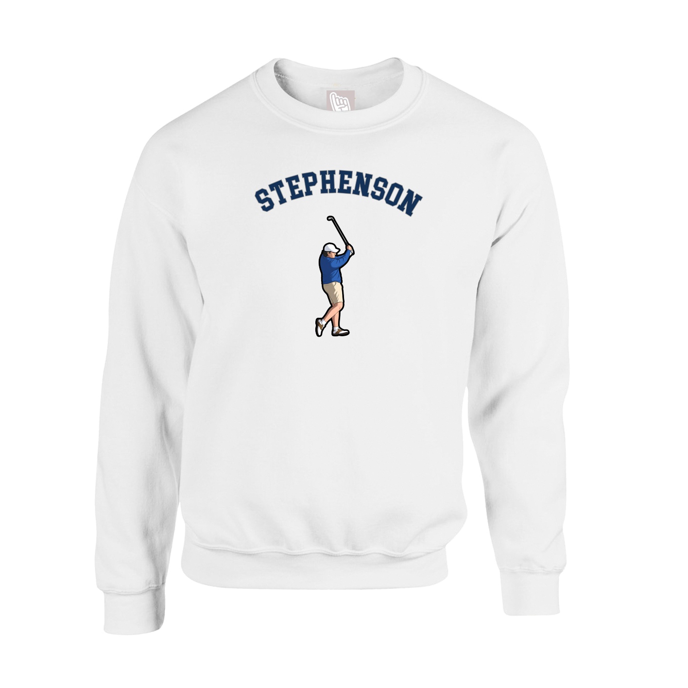 Fleece Crew — Shirsey Arch in White