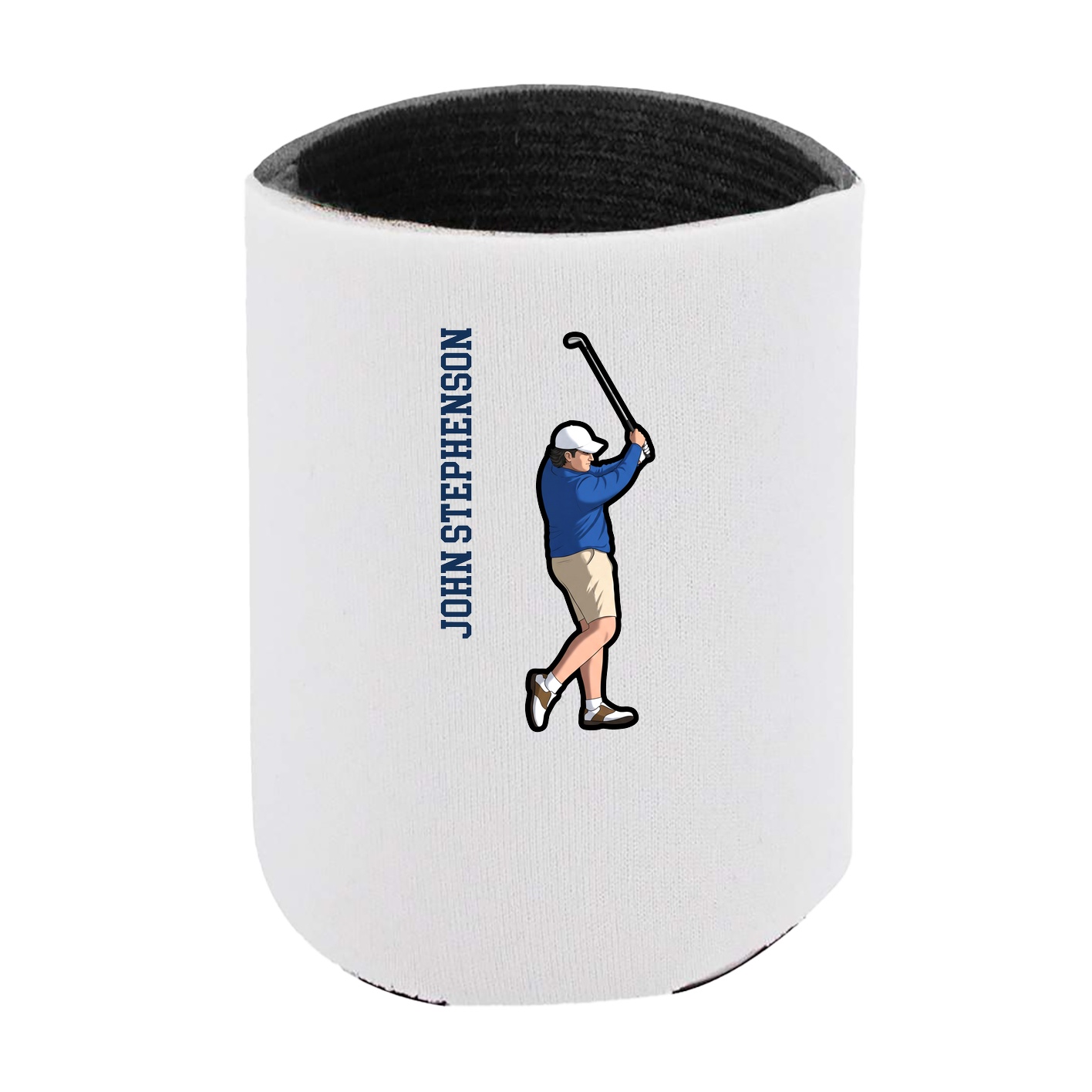 Can Holder — Name Vertical in White