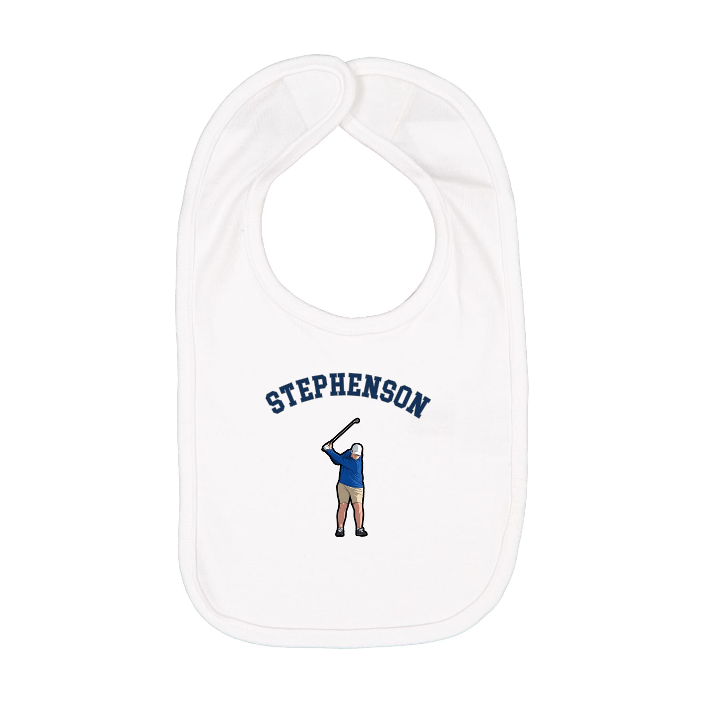 Infant Bib — Shirsey Arch in White