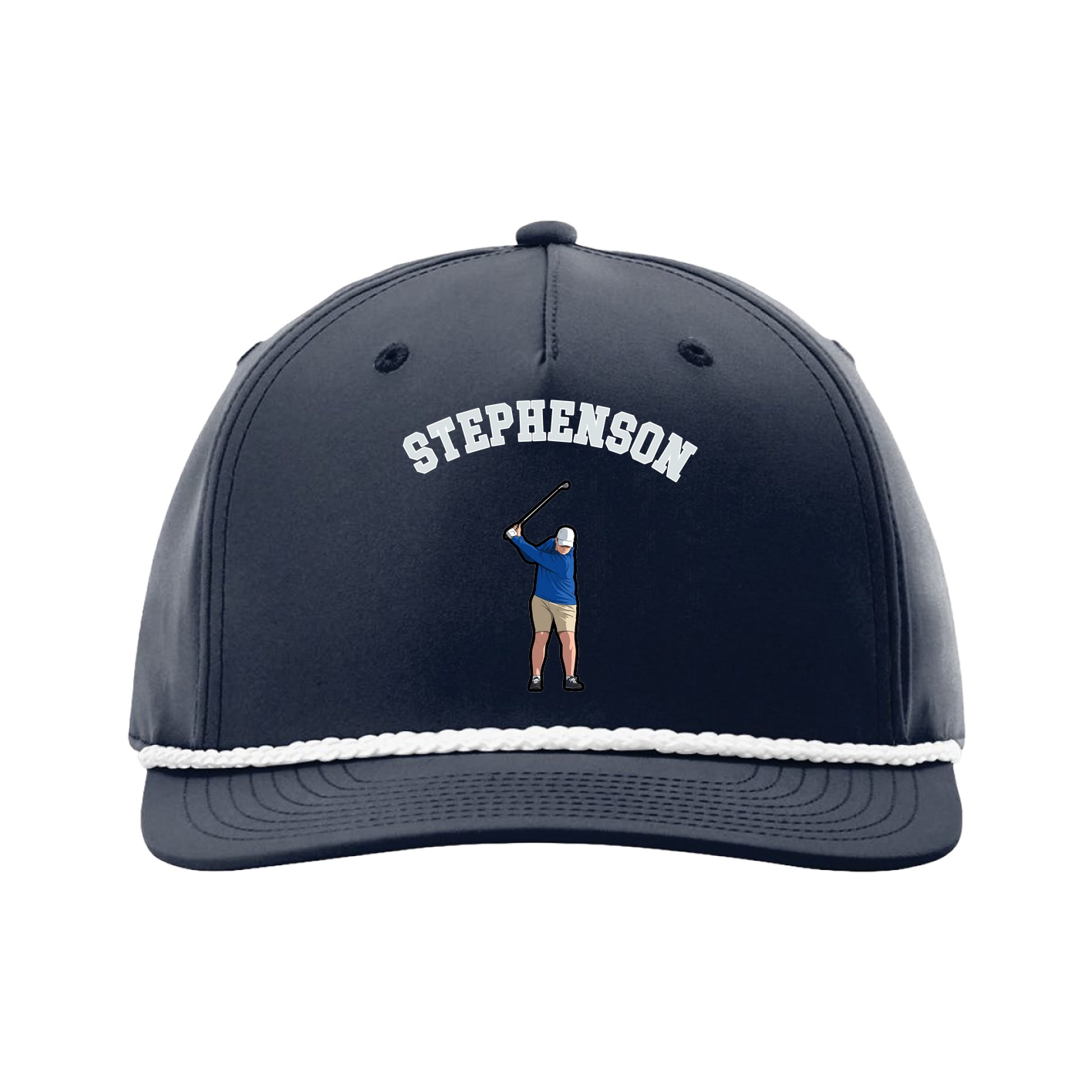 Five-Panel Classic Rope Cap — Shirsey Arch in Navy