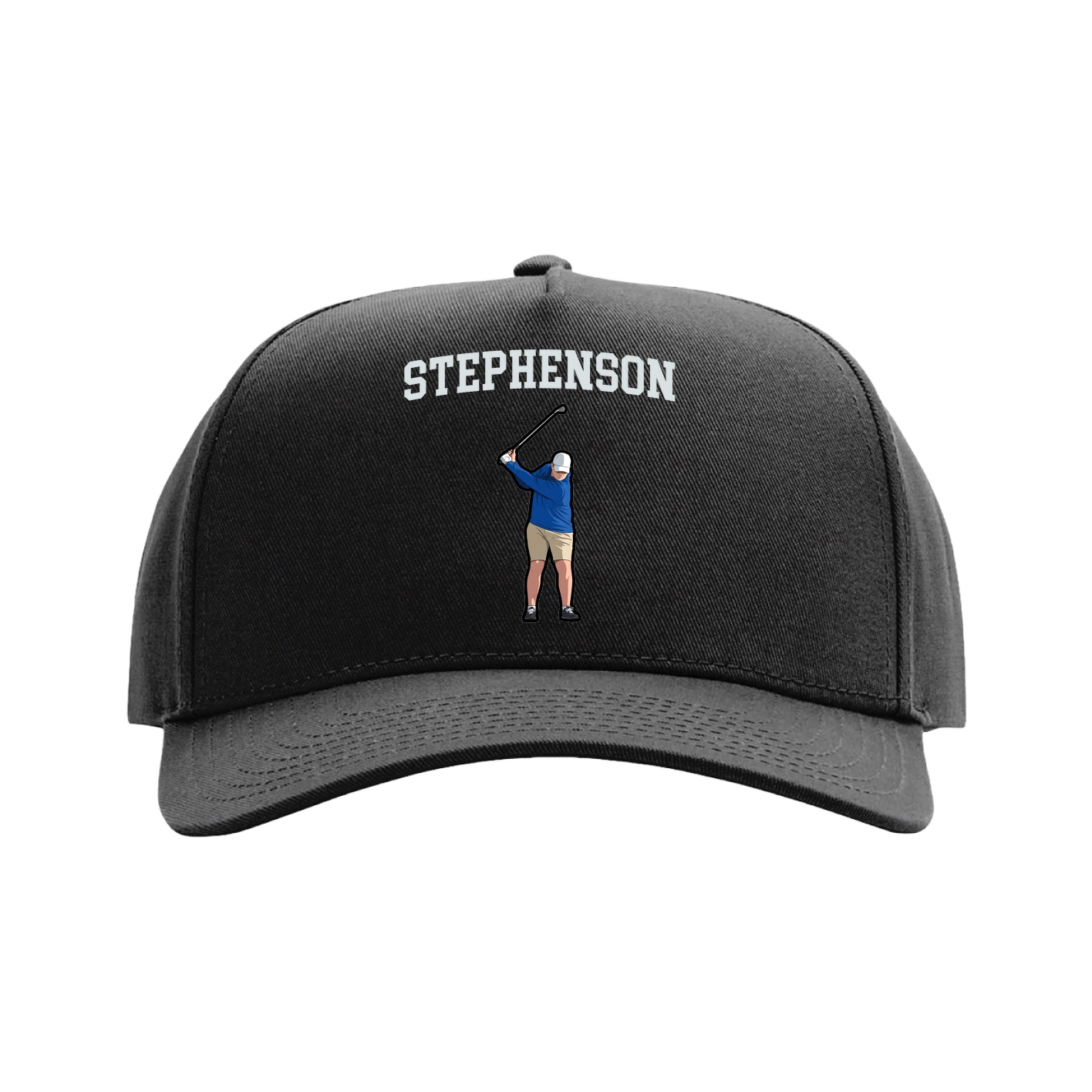 Full Fabric Five-Panel Champ Cap — Shirsey in Black