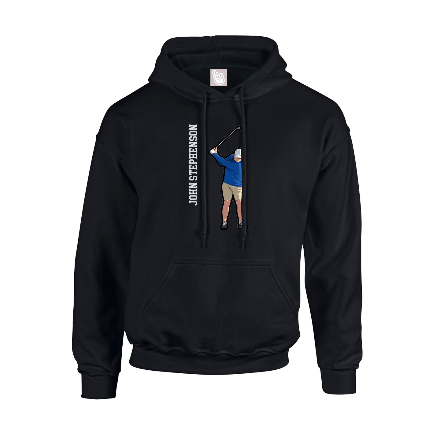 Hoodie — Name Vertical in Black