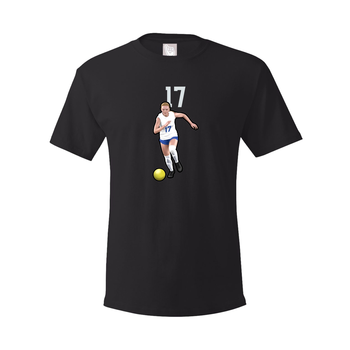 Youth Tee — Number Top in Black