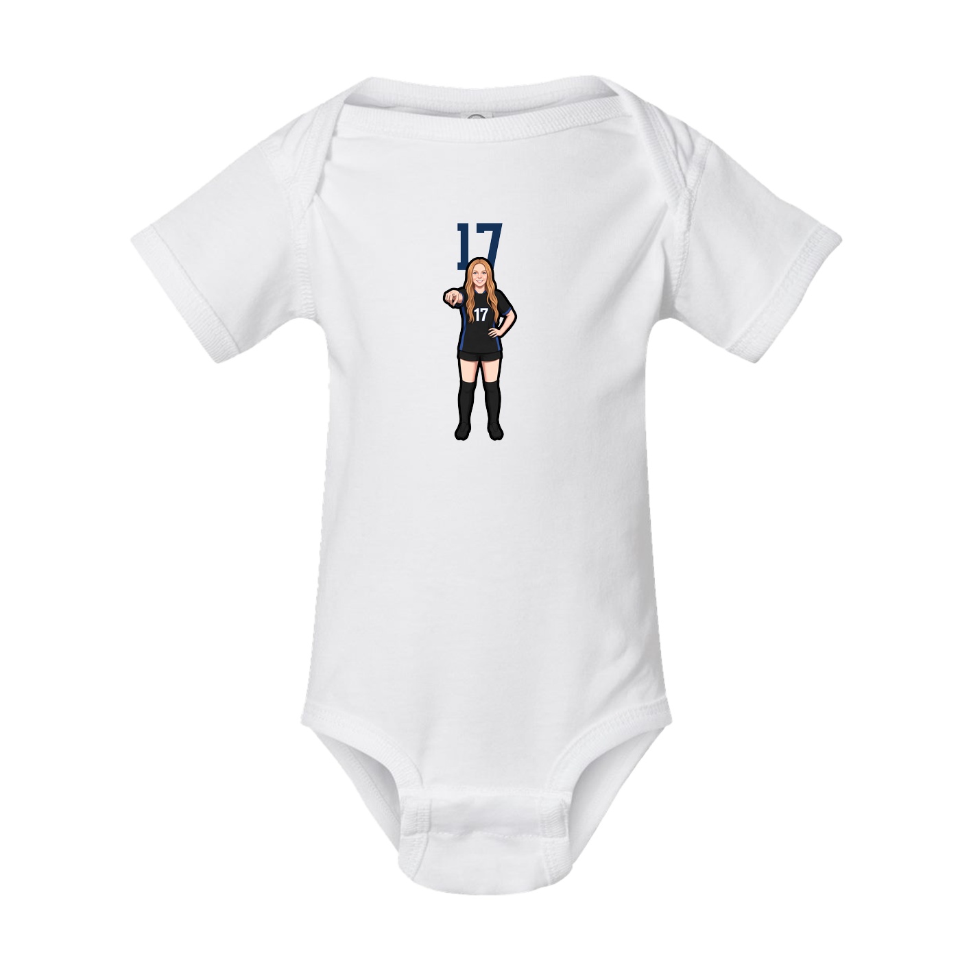 Baby Onesie — Number Top in White
