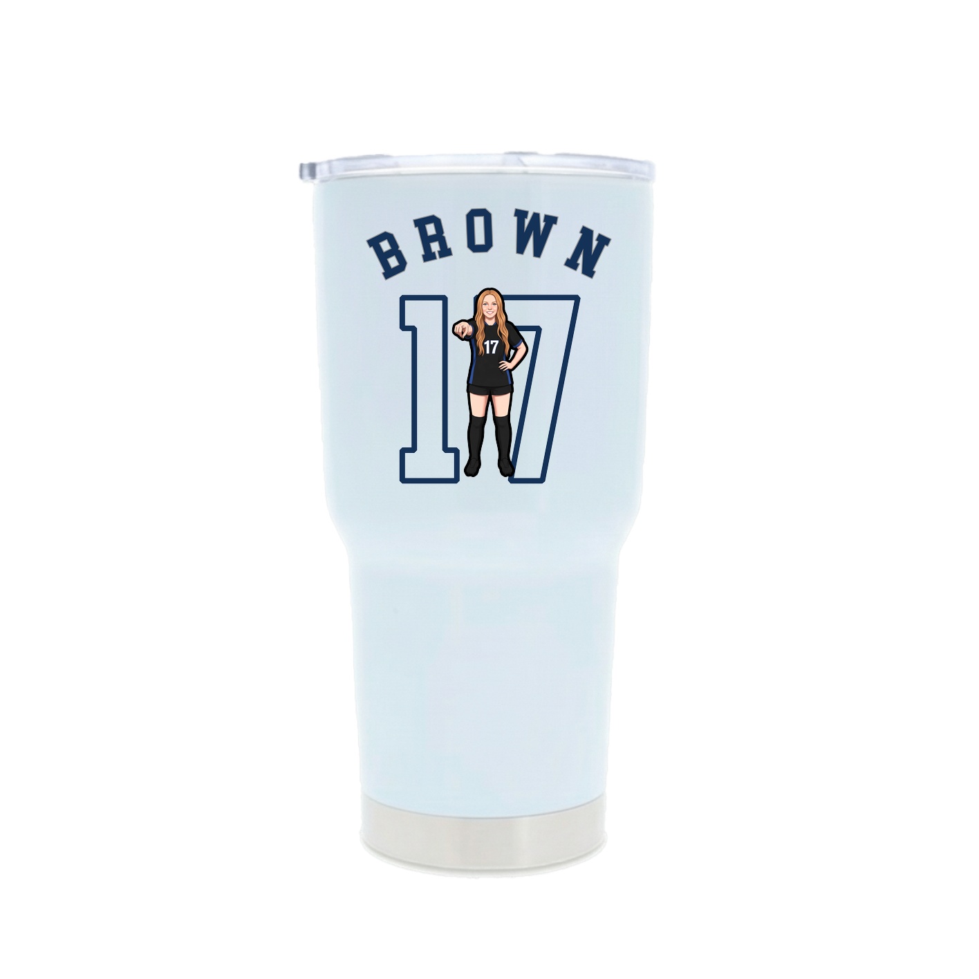30oz Stainless Steel Tumbler — Shirsey Arch in White