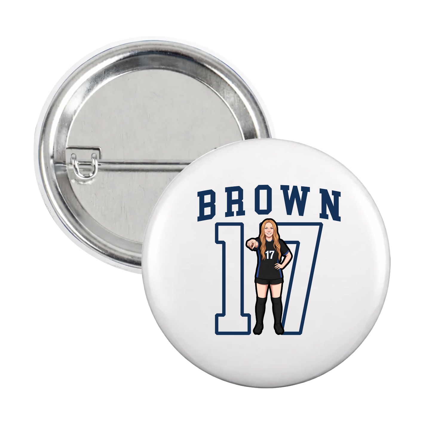Game Day Button — Shirsey in White