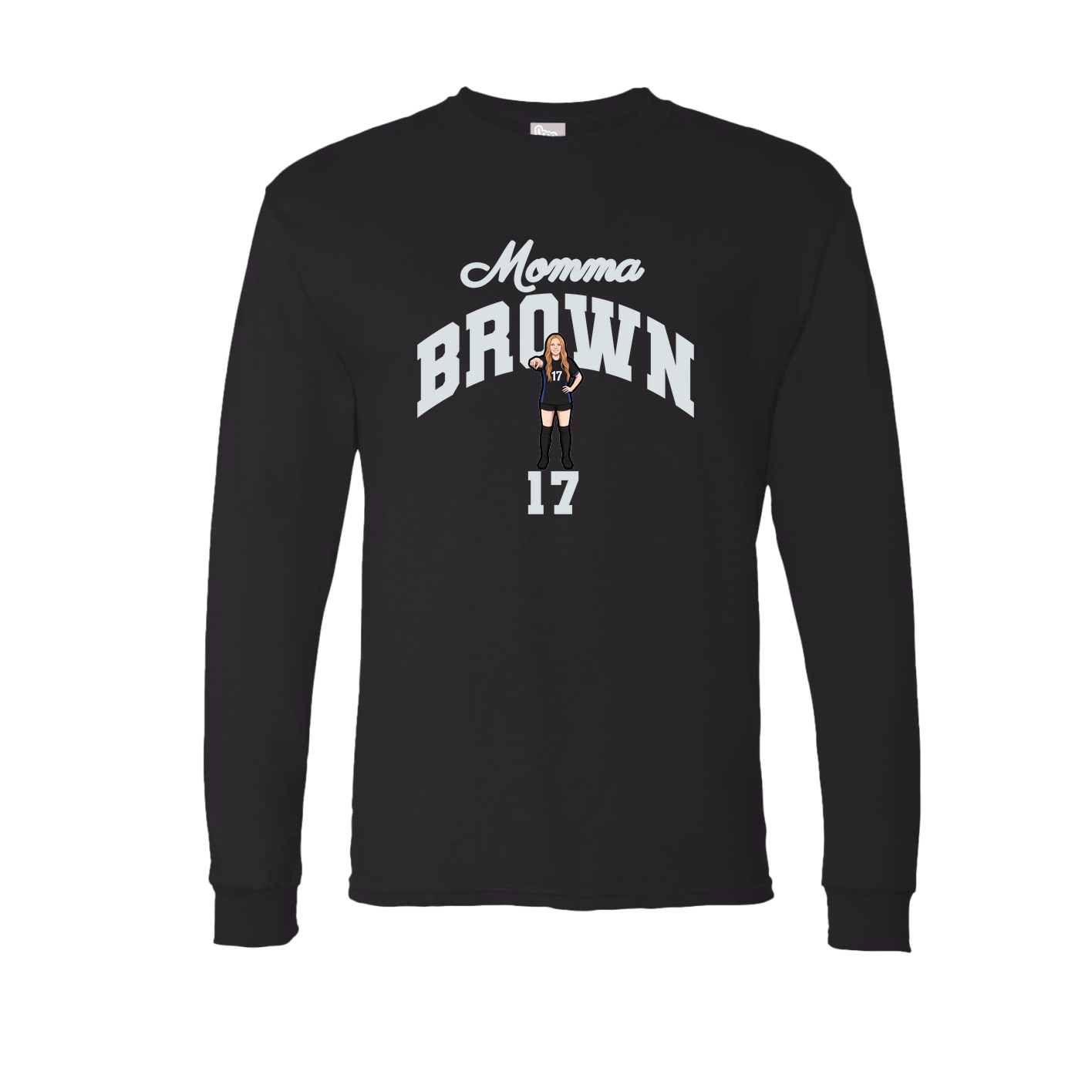 Long Sleeve Tee — Mothers Day Arch in Black