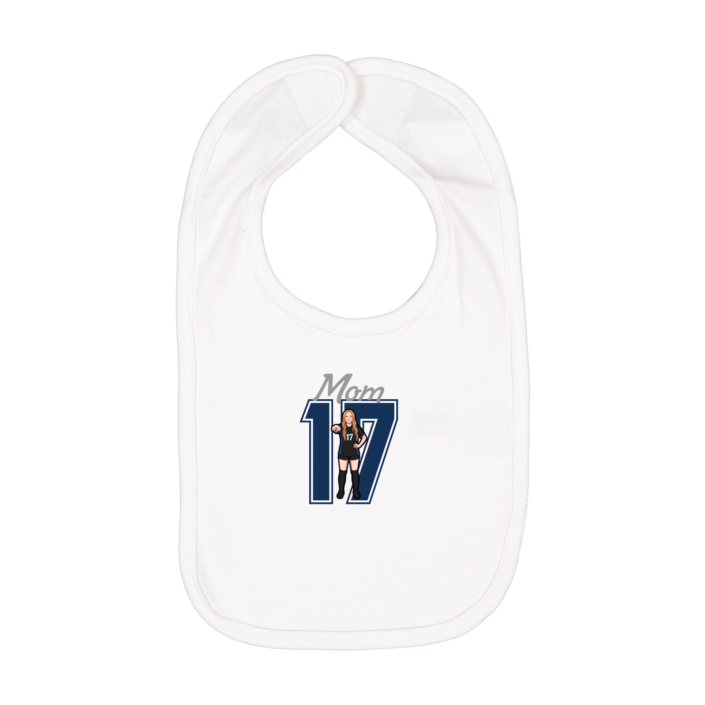 Infant Bib — Mothers Day Shirsey in White