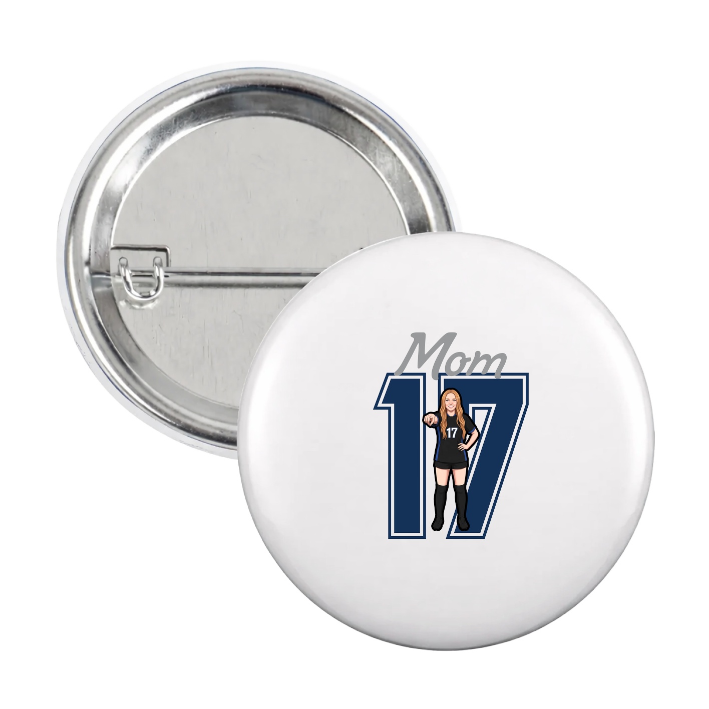 Game Day Button — Mothers Day Shirsey in White