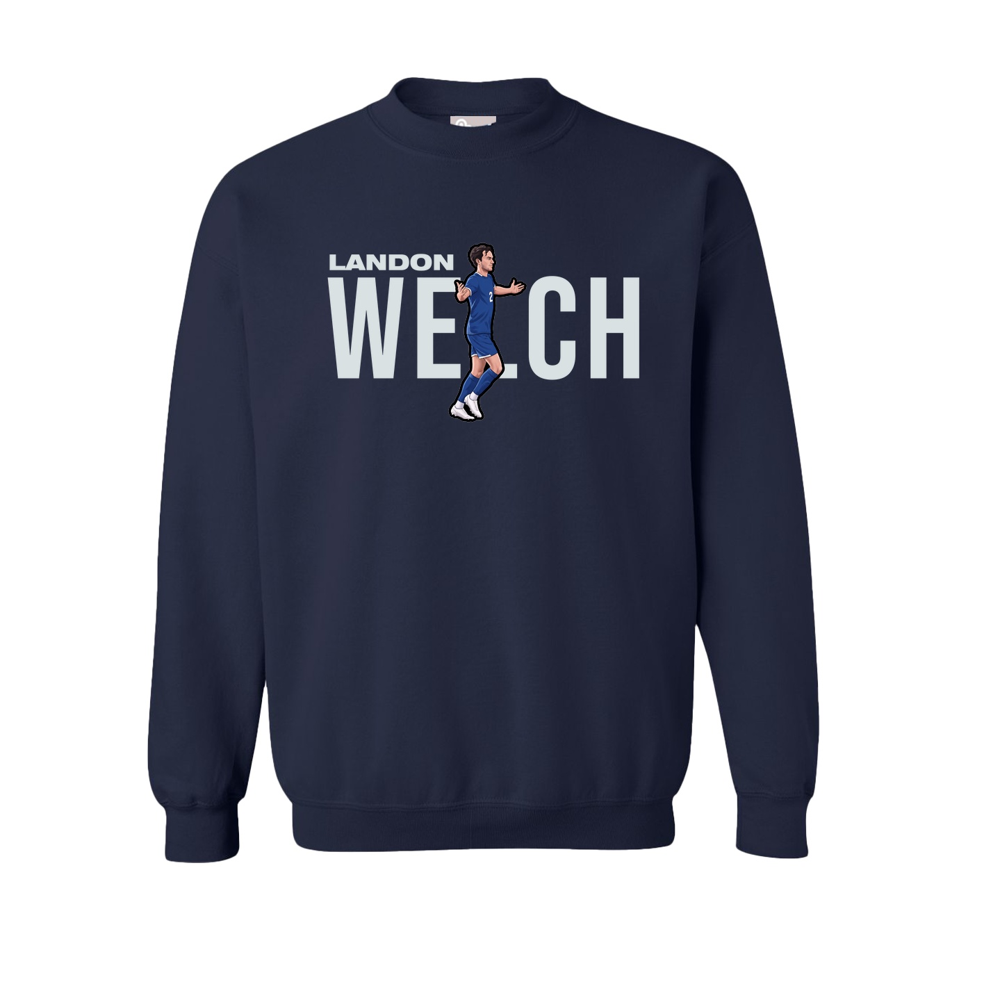 Fleece Crew — Player Name in Navy