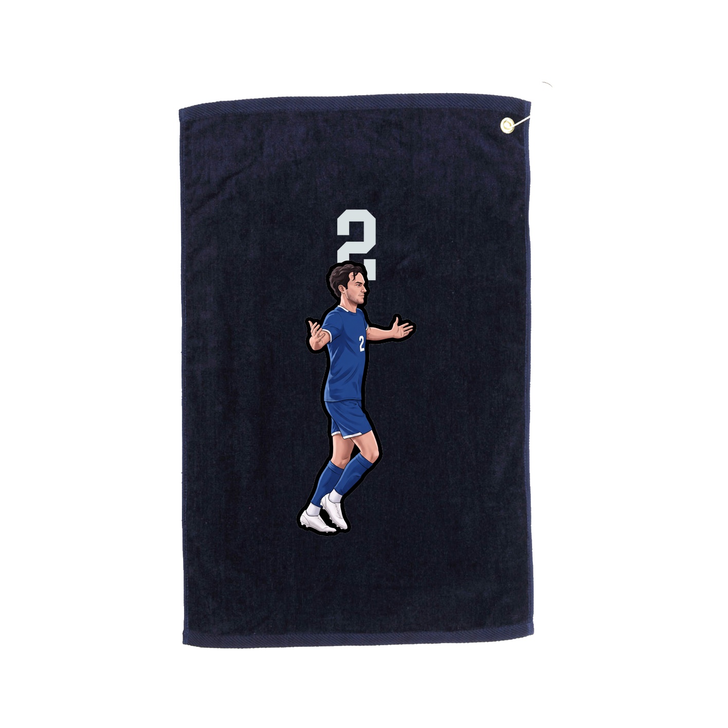 Golf Towel — Number Top in Navy