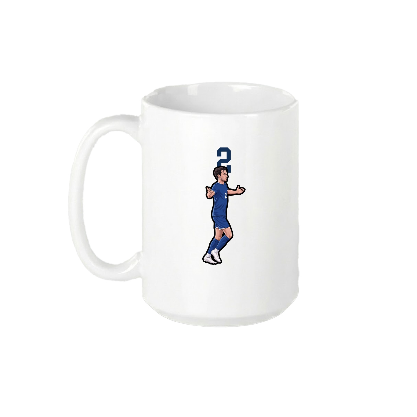 15oz Coffee Mug — Number Top in White