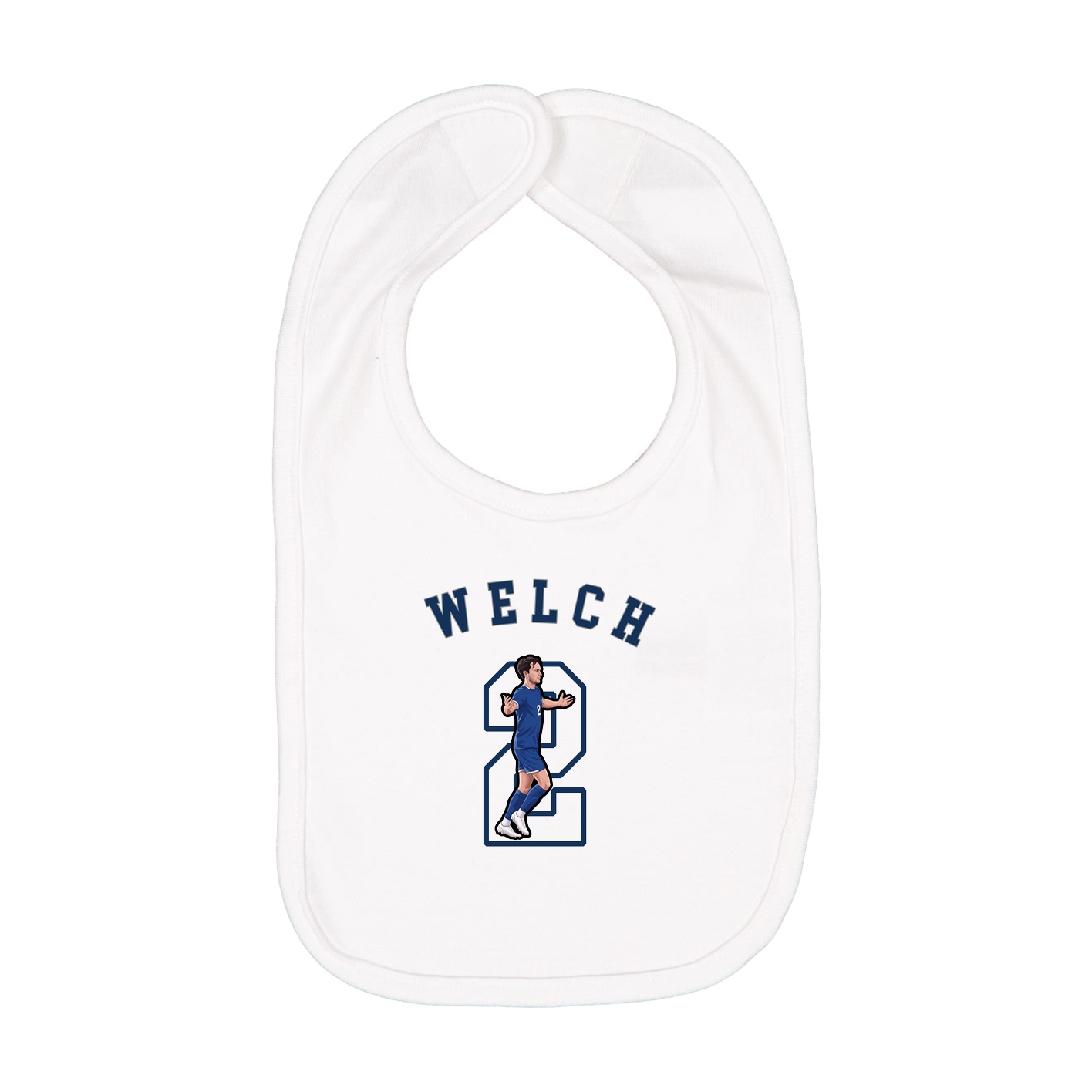 Infant Bib — Shirsey Arch in White