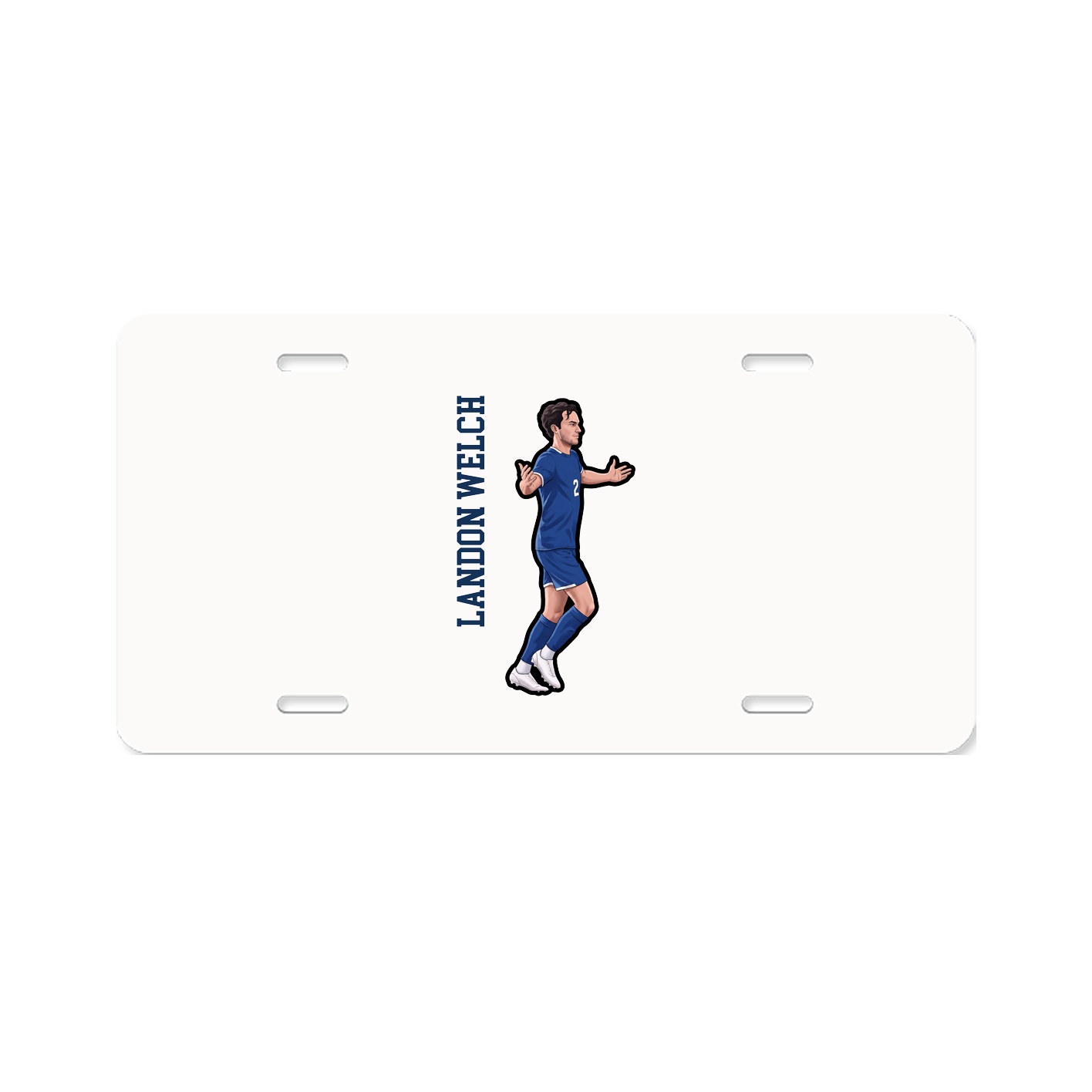 License Plate — Name Vertical in Classic