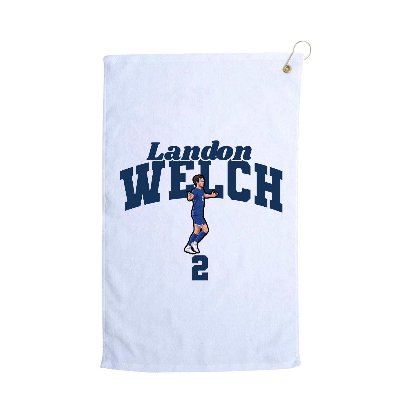 Golf Towel — Signature Arch in White