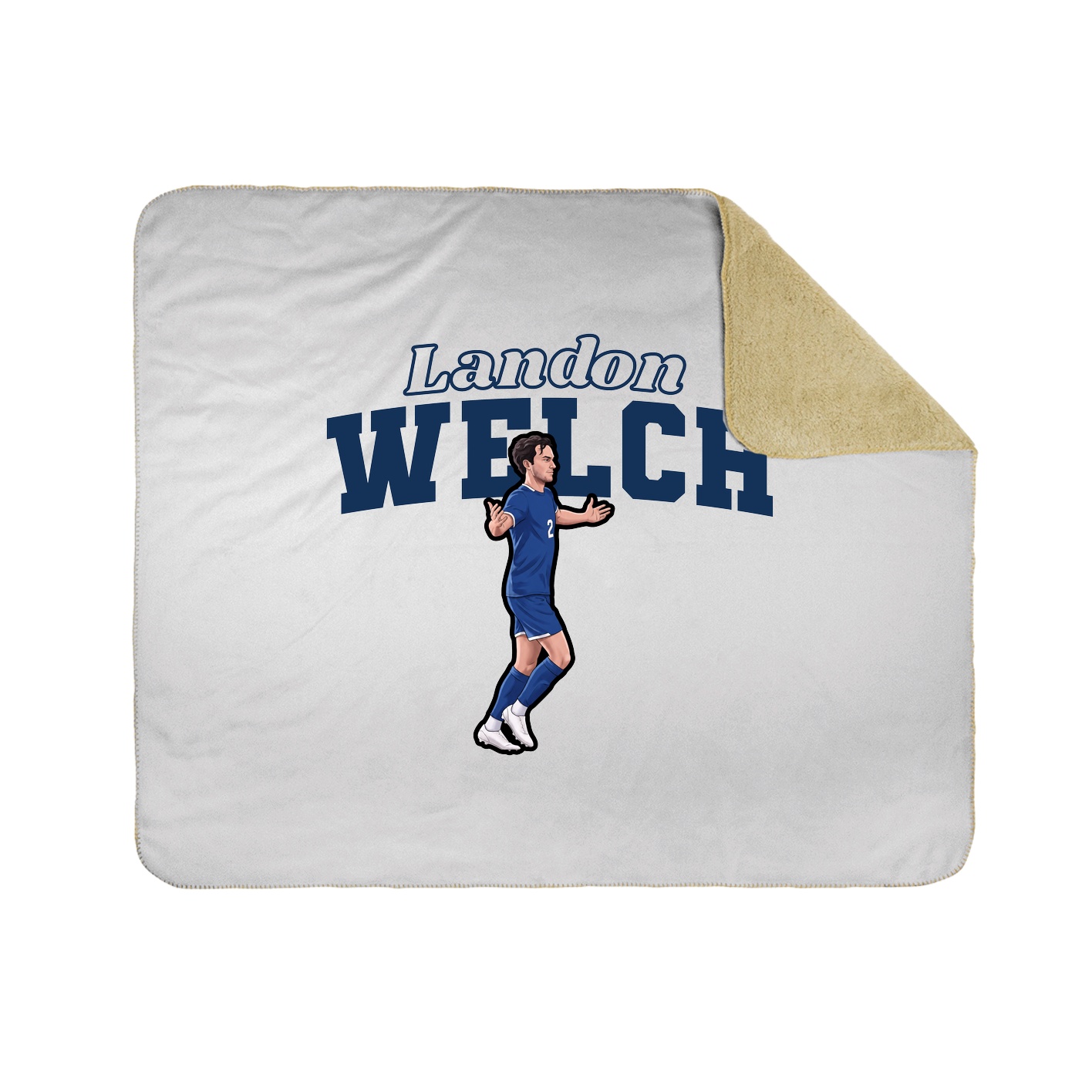 Throw Blanket — Name Arch in White