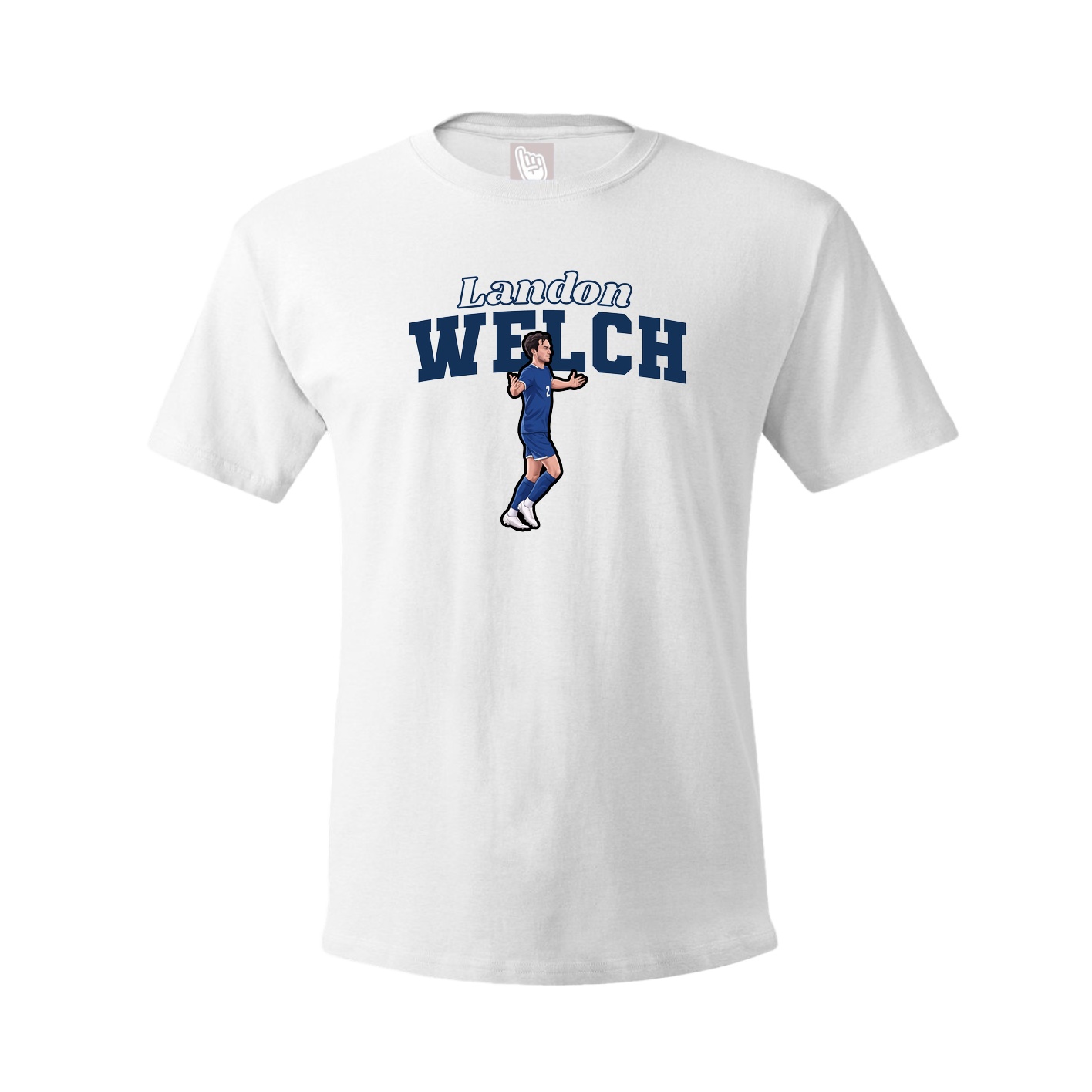 Youth Tee — Name Arch in White