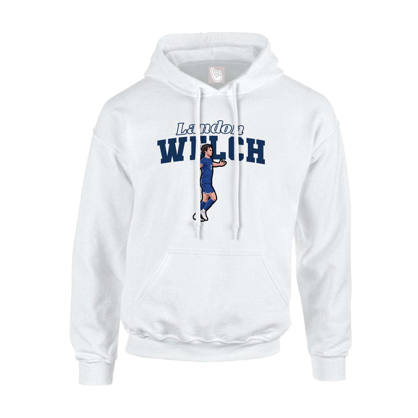 Hoodie — Name Arch in White