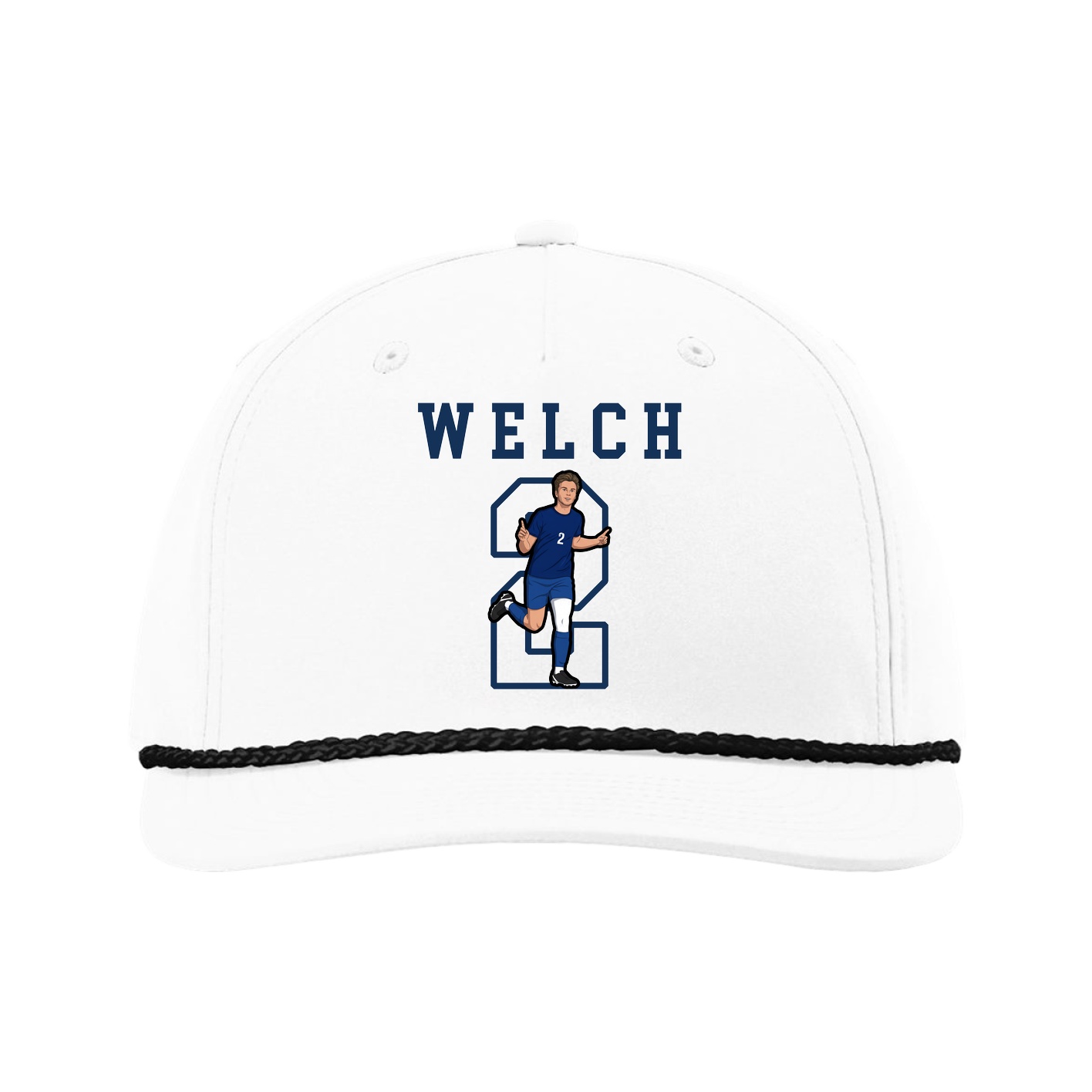 Five-Panel Classic Rope Cap — Shirsey in White