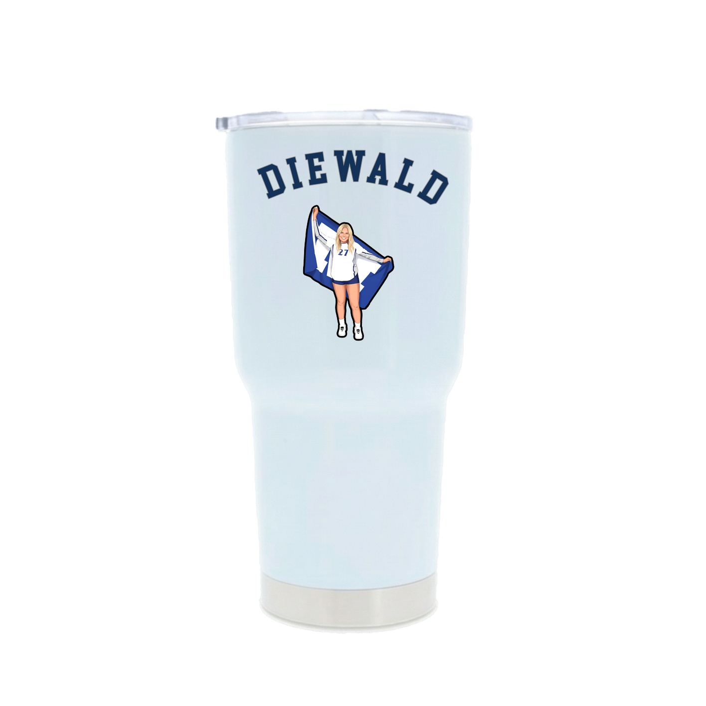 30oz Stainless Steel Tumbler — Shirsey Arch in White