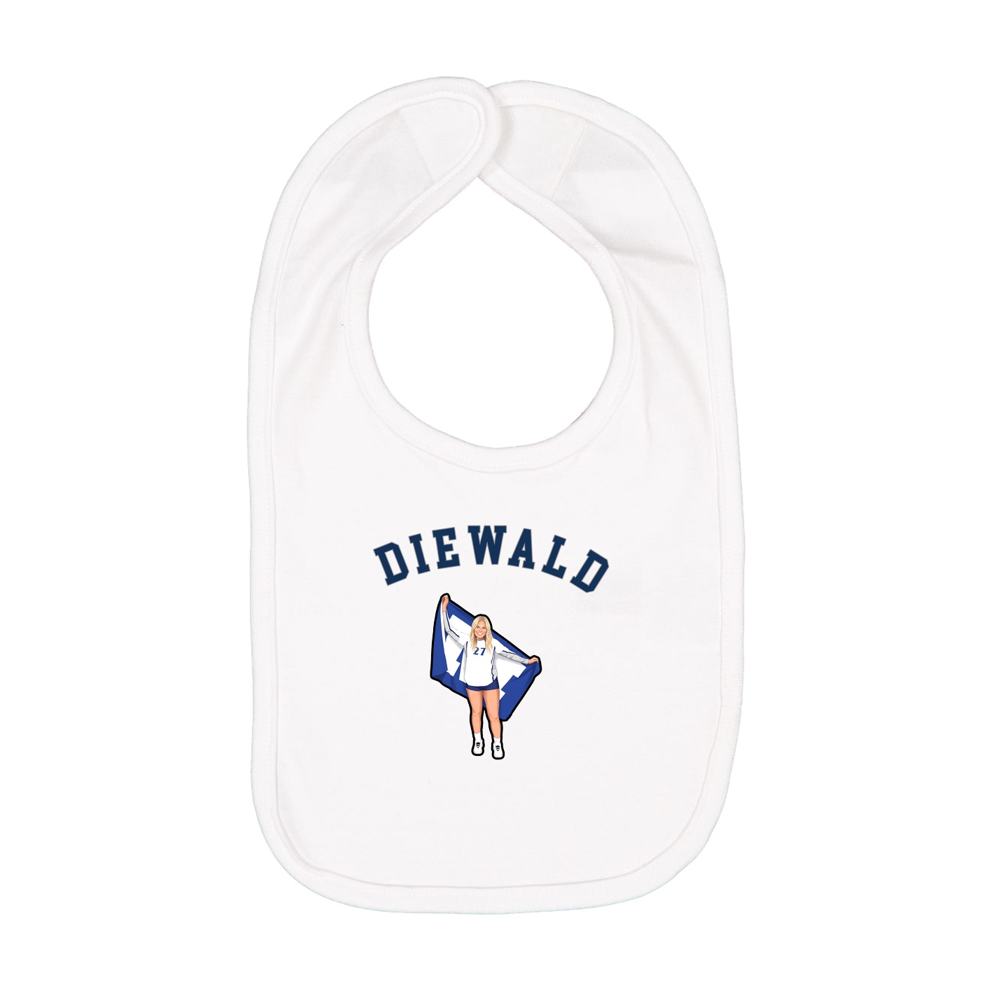 Infant Bib — Shirsey Arch in White