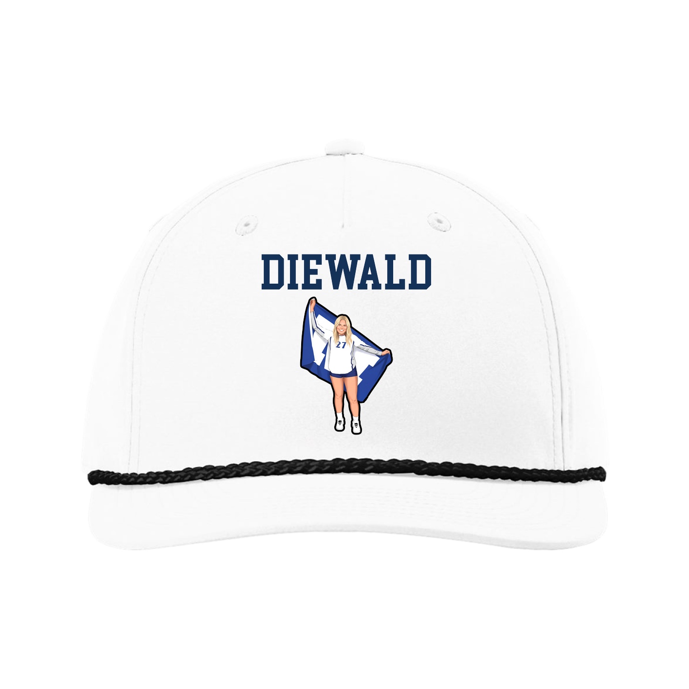 Five-Panel Classic Rope Cap — Shirsey in White