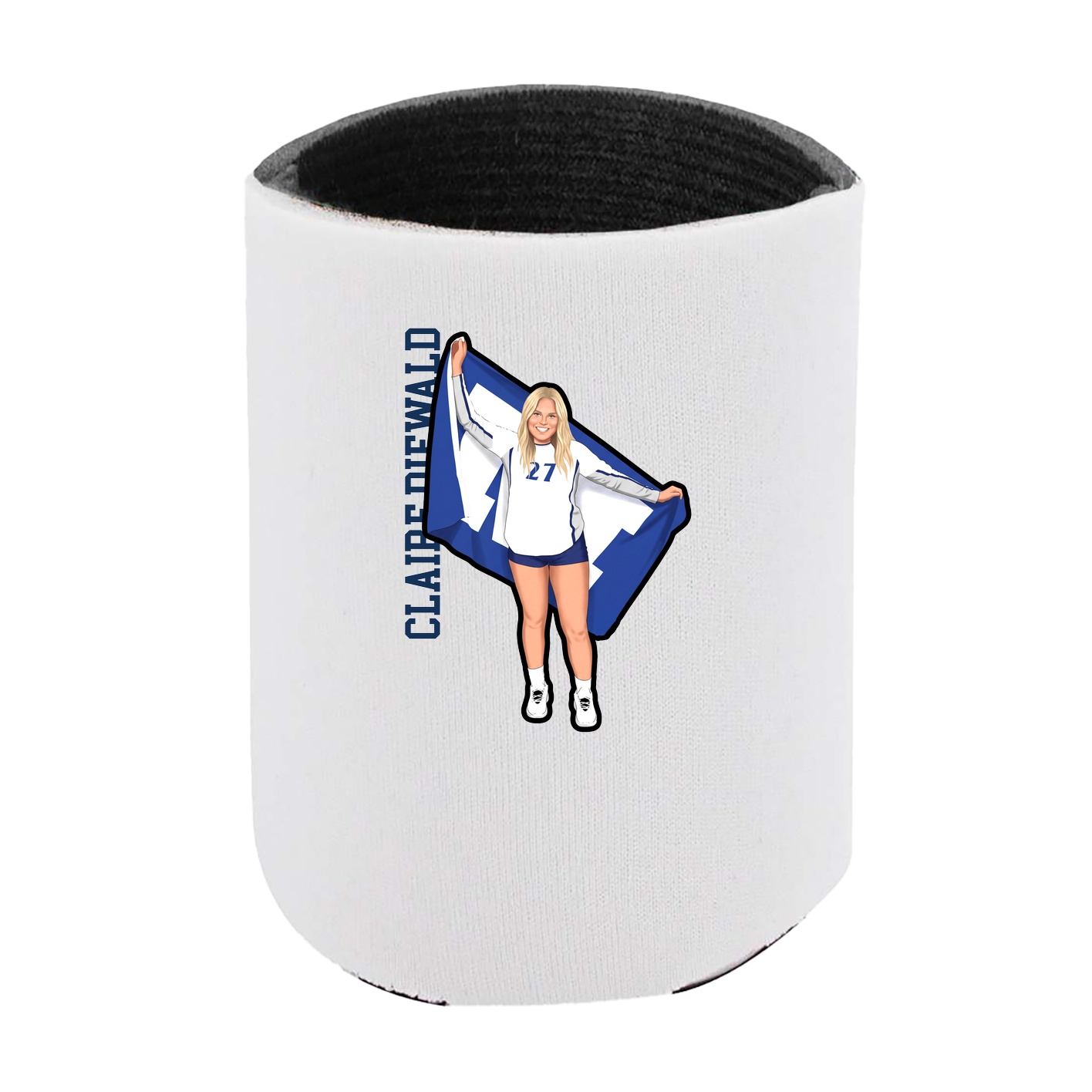 Can Holder — Name Vertical in White