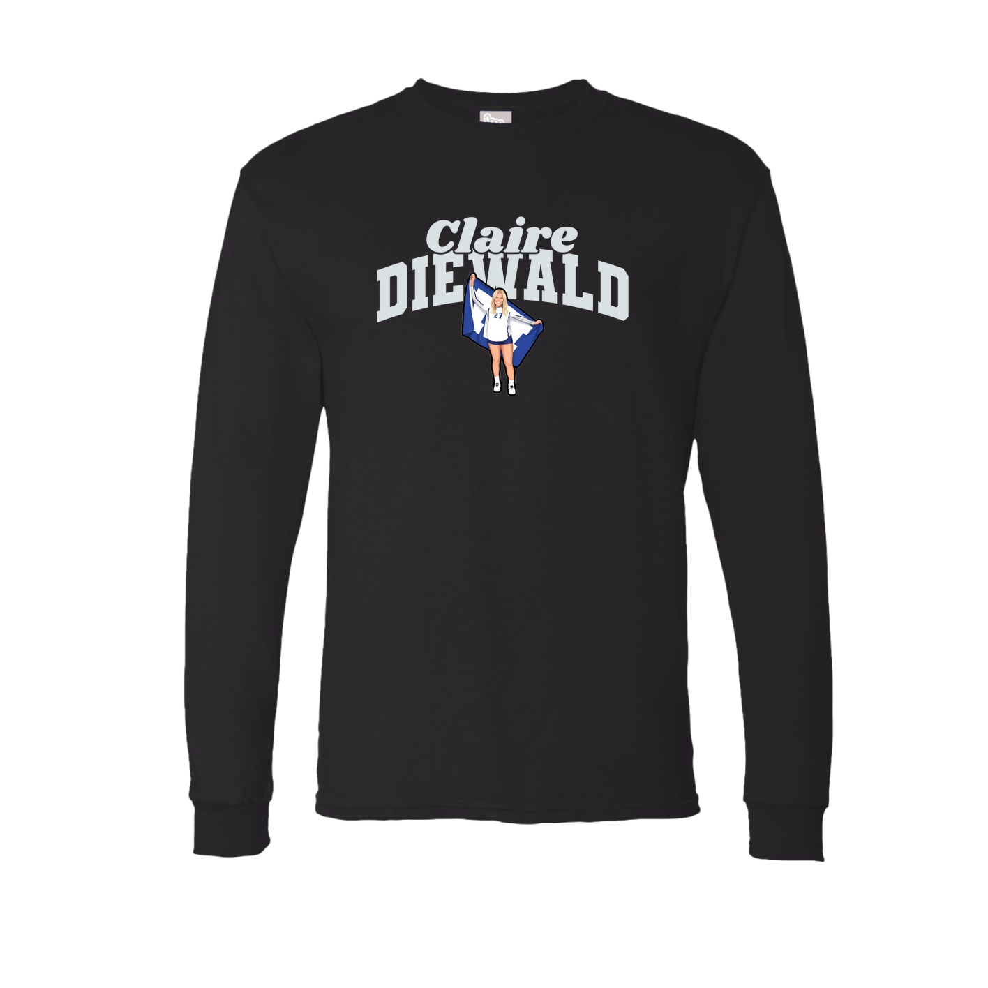 Long Sleeve Tee — Signature Arch in Black