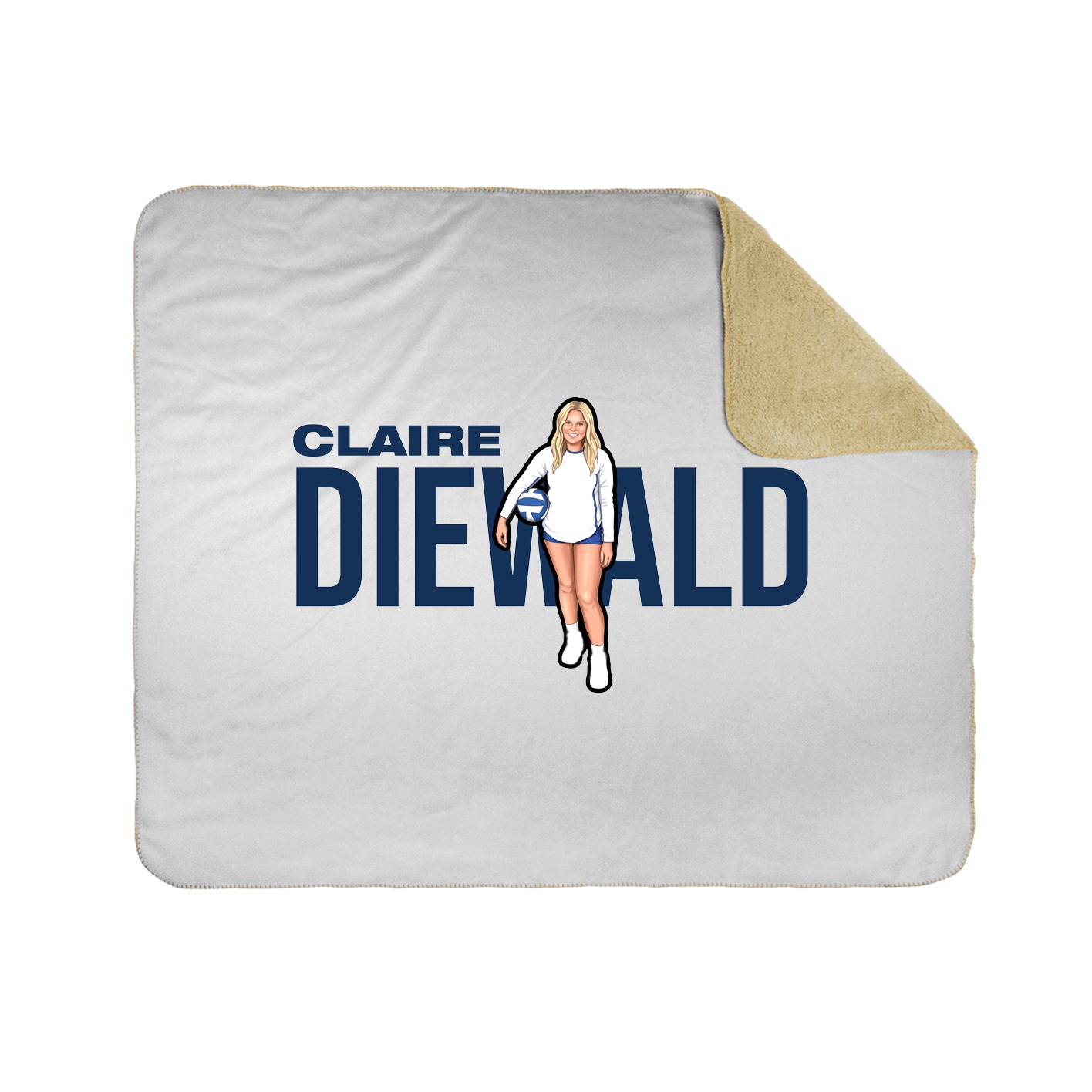Throw Blanket — Player Name in White