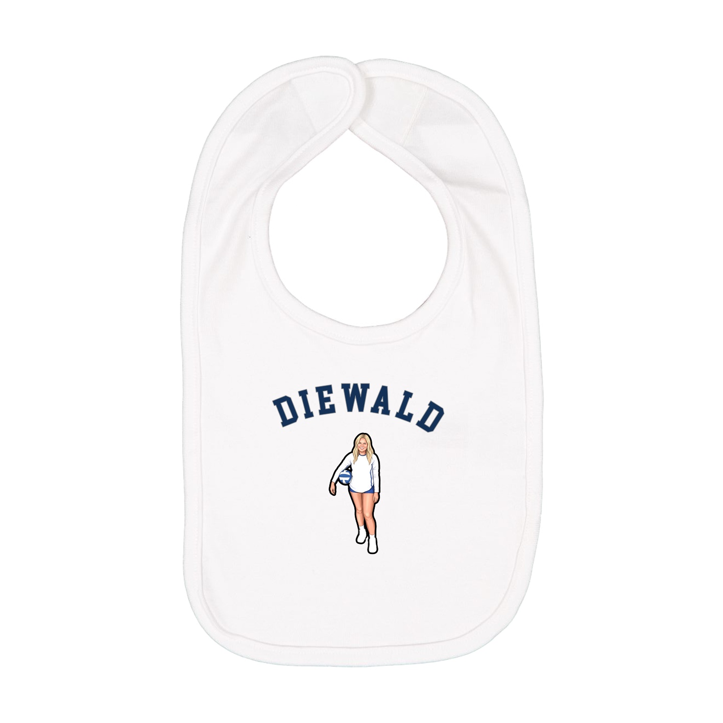 Infant Bib — Shirsey Arch in White