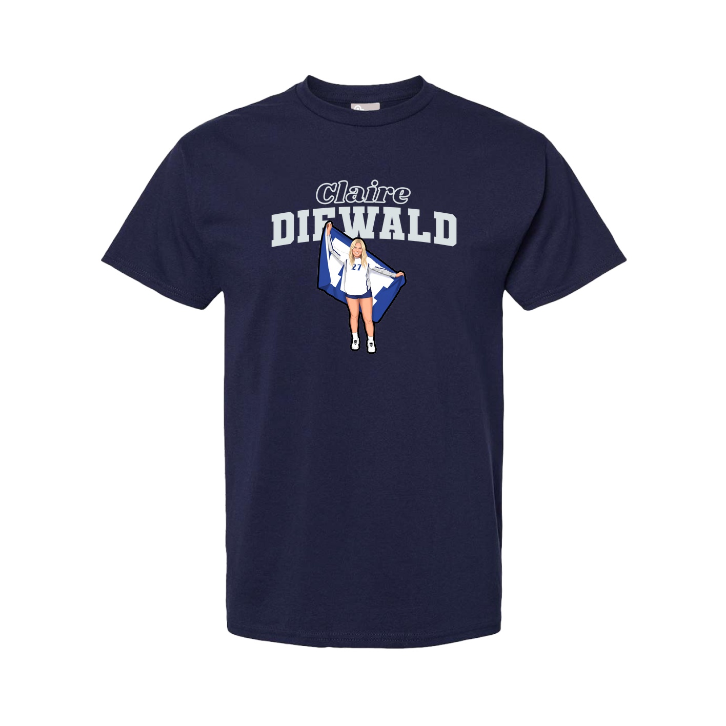 Youth Tee — Name Arch in Navy