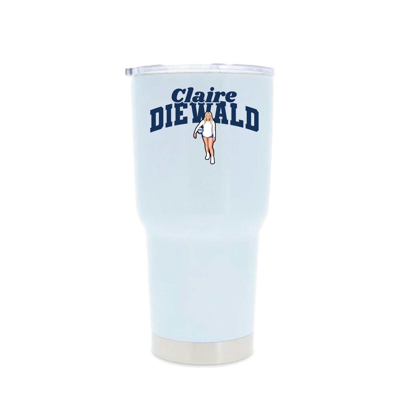 30oz Stainless Steel Tumbler — Signature Arch in White