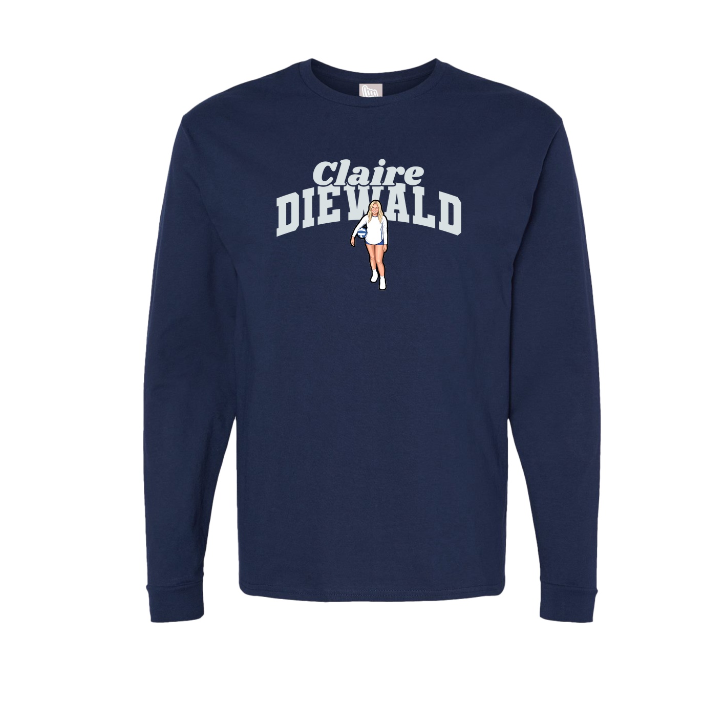 Long Sleeve Tee — Signature Arch in Navy
