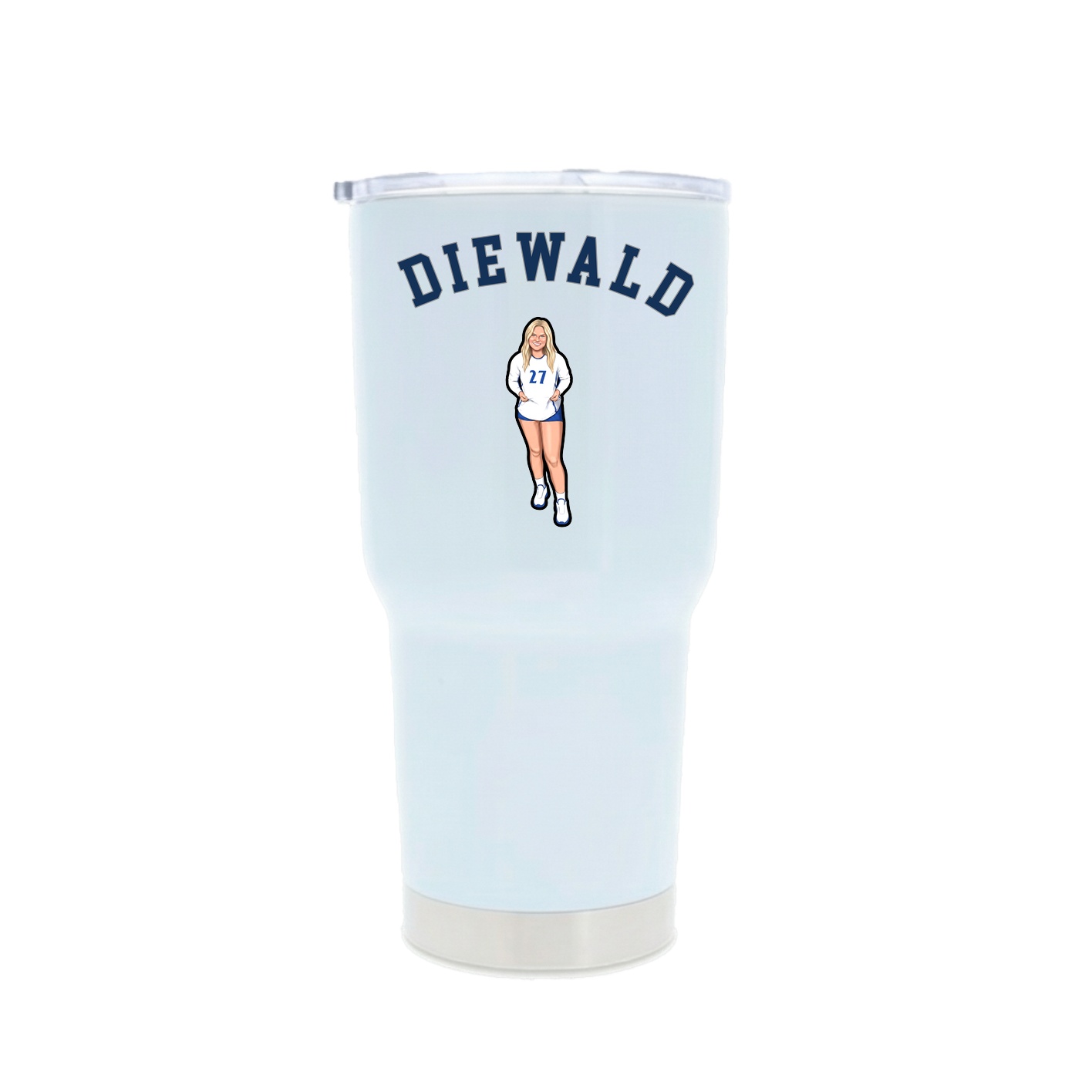 30oz Stainless Steel Tumbler — Shirsey Arch in White