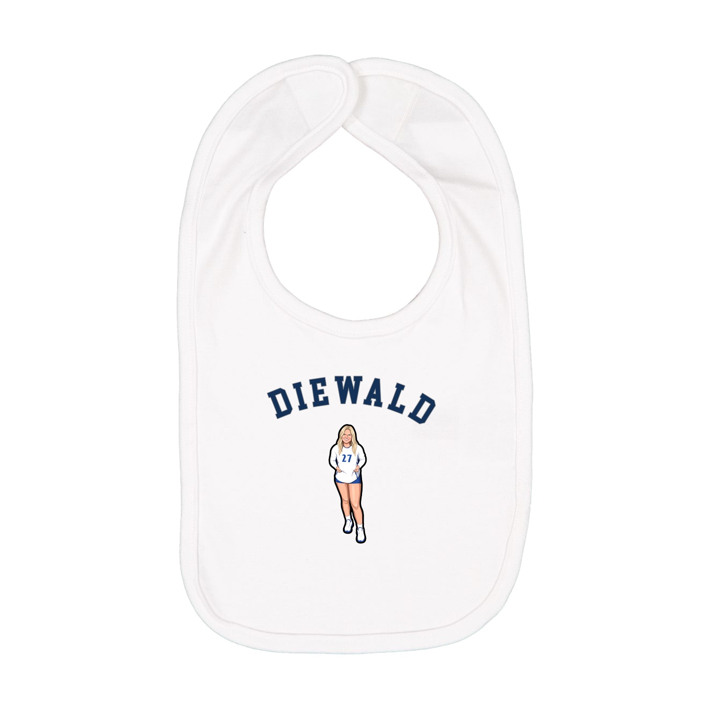 Infant Bib — Shirsey Arch in White