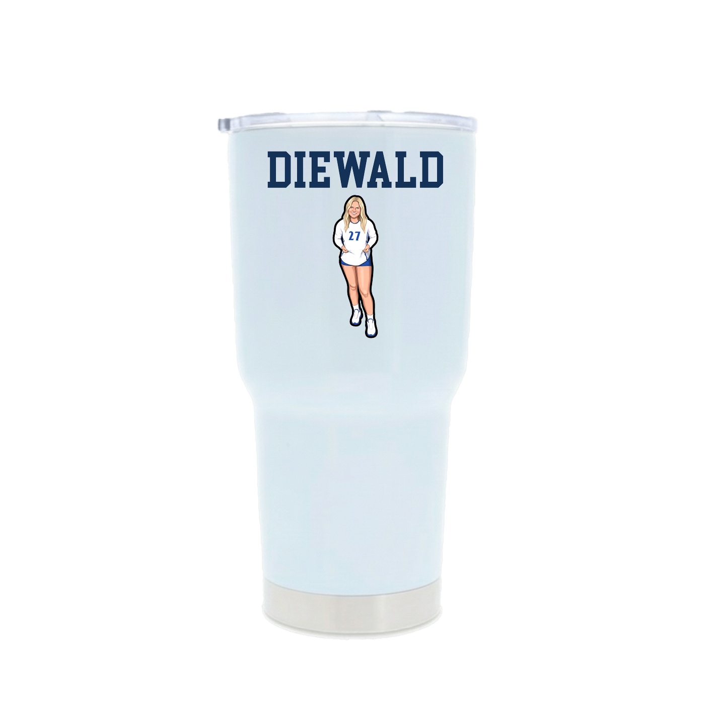 30oz Stainless Steel Tumbler — Shirsey in White