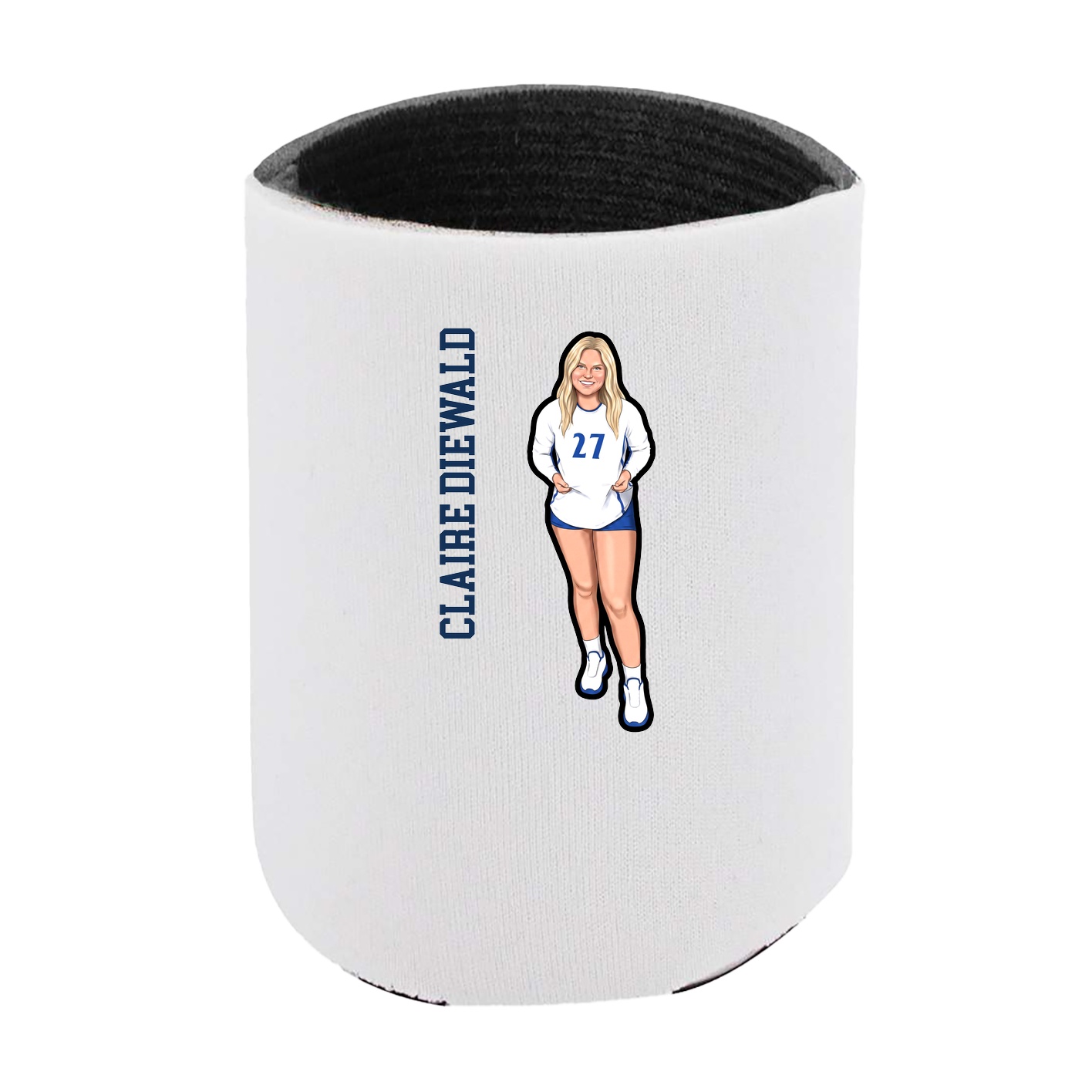 Can Holder — Name Vertical in White