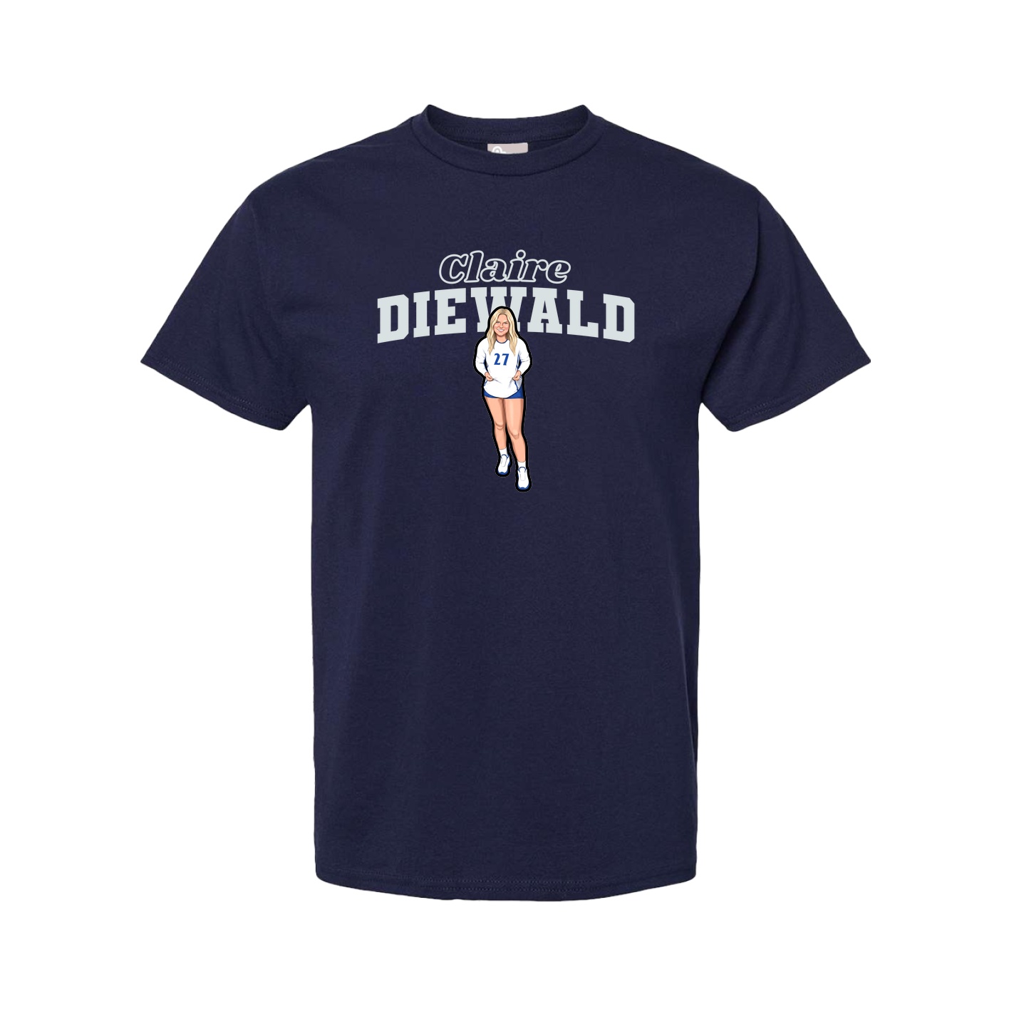 Youth Tee — Name Arch in Navy