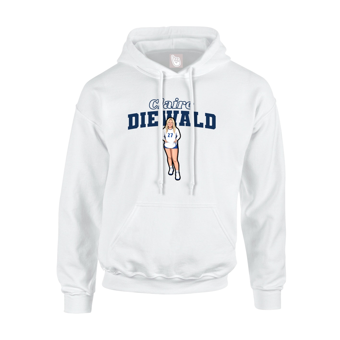 Hoodie — Name Arch in White