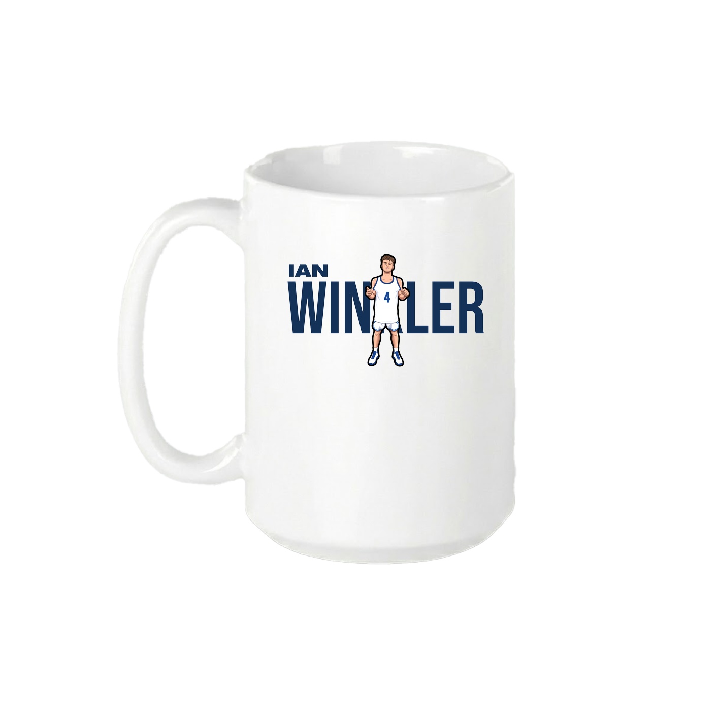 15oz Coffee Mug — Player Name in White